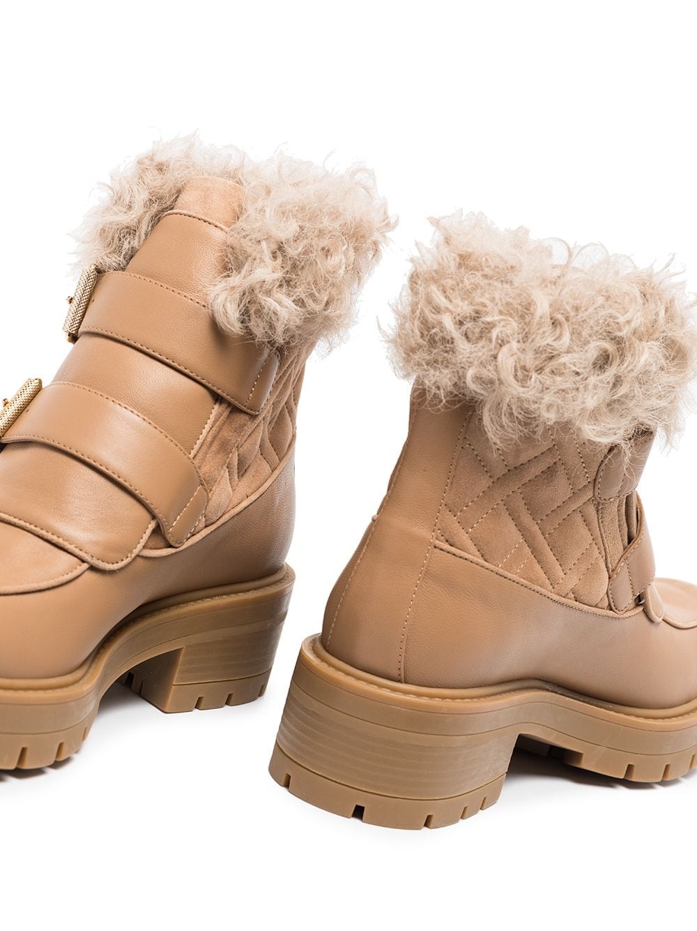 Ryan faux-fur buckle-strap boots - 4