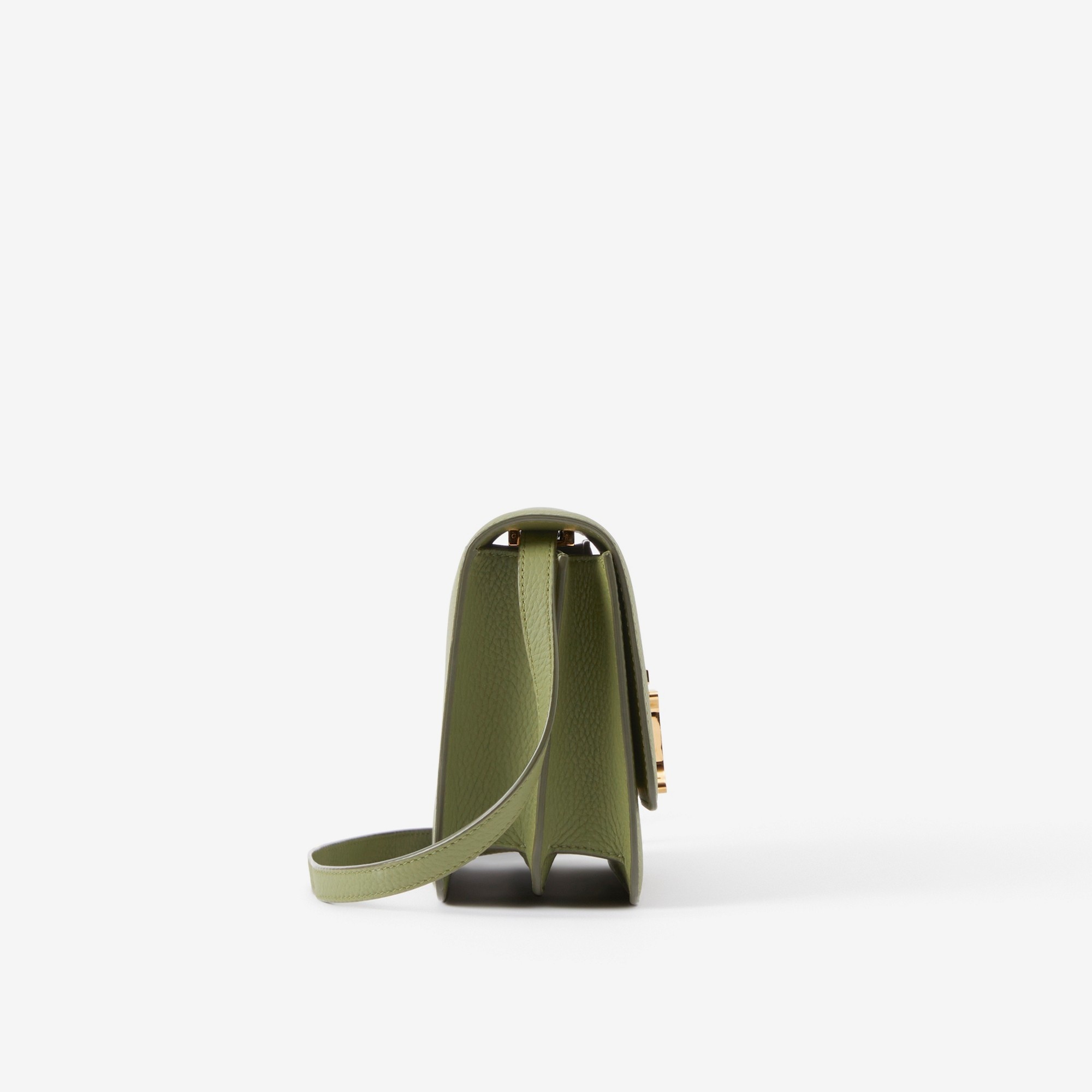 Topstitched Grainy Leather Small TB Bag - 2