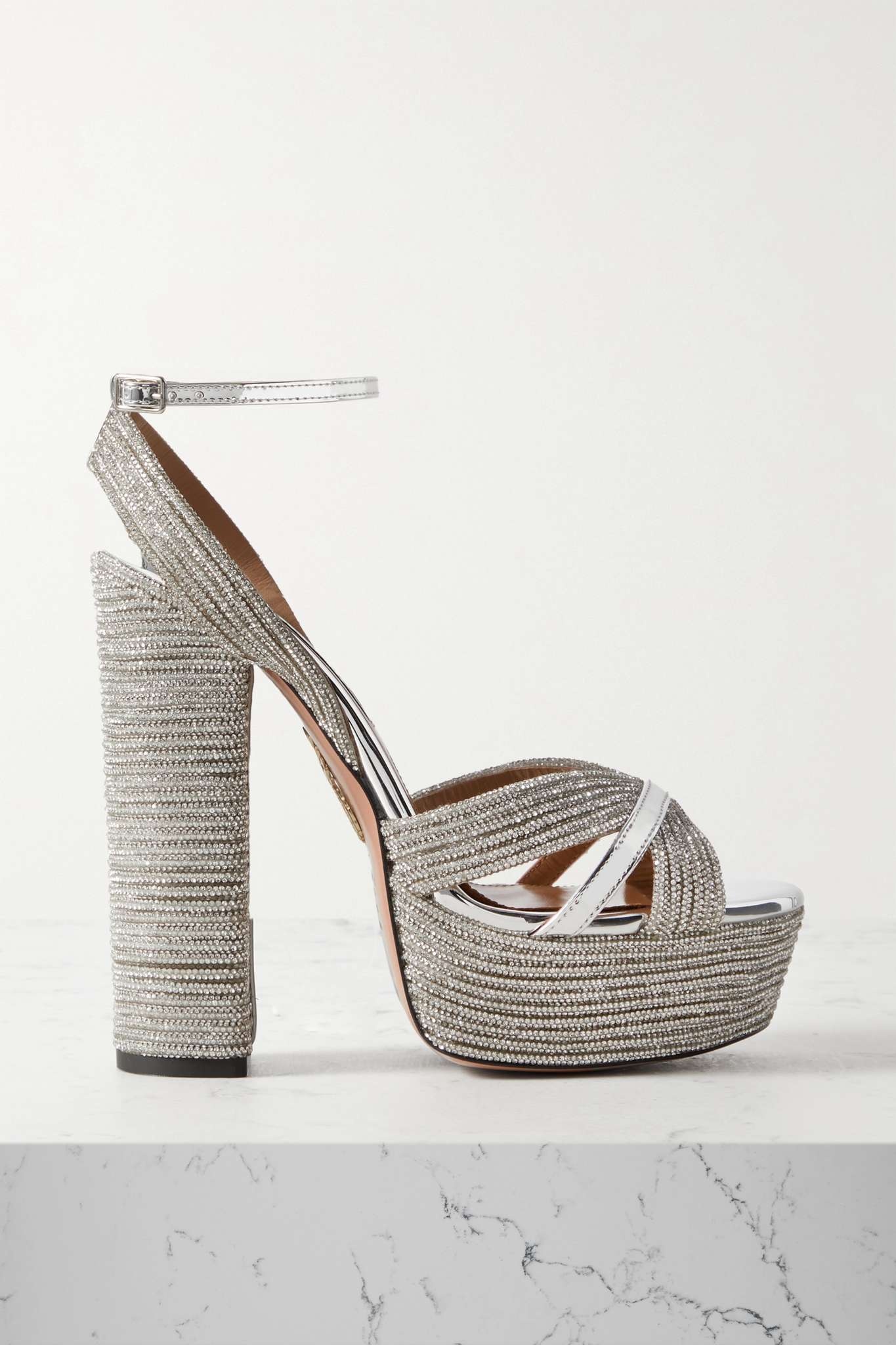 AQUAZZURA Sundance 140 cork platform sandals netaporter REVERSIBLE