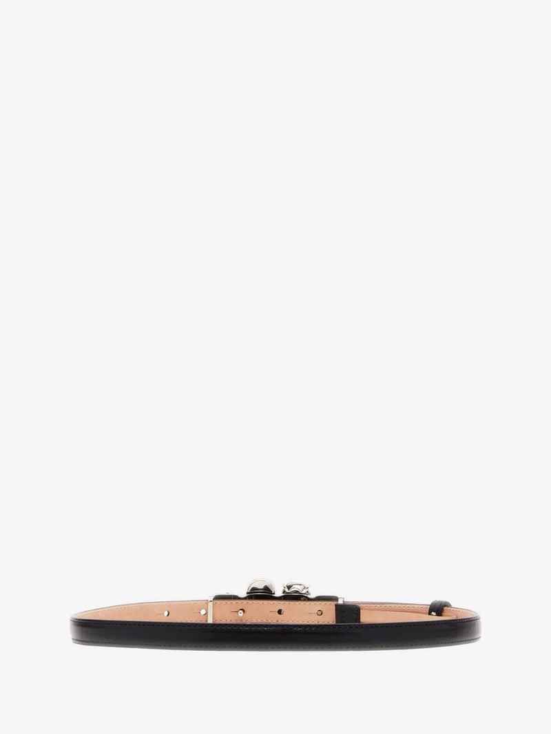 Alexander McQueen Women's The Knuckle Belt in Black outlook