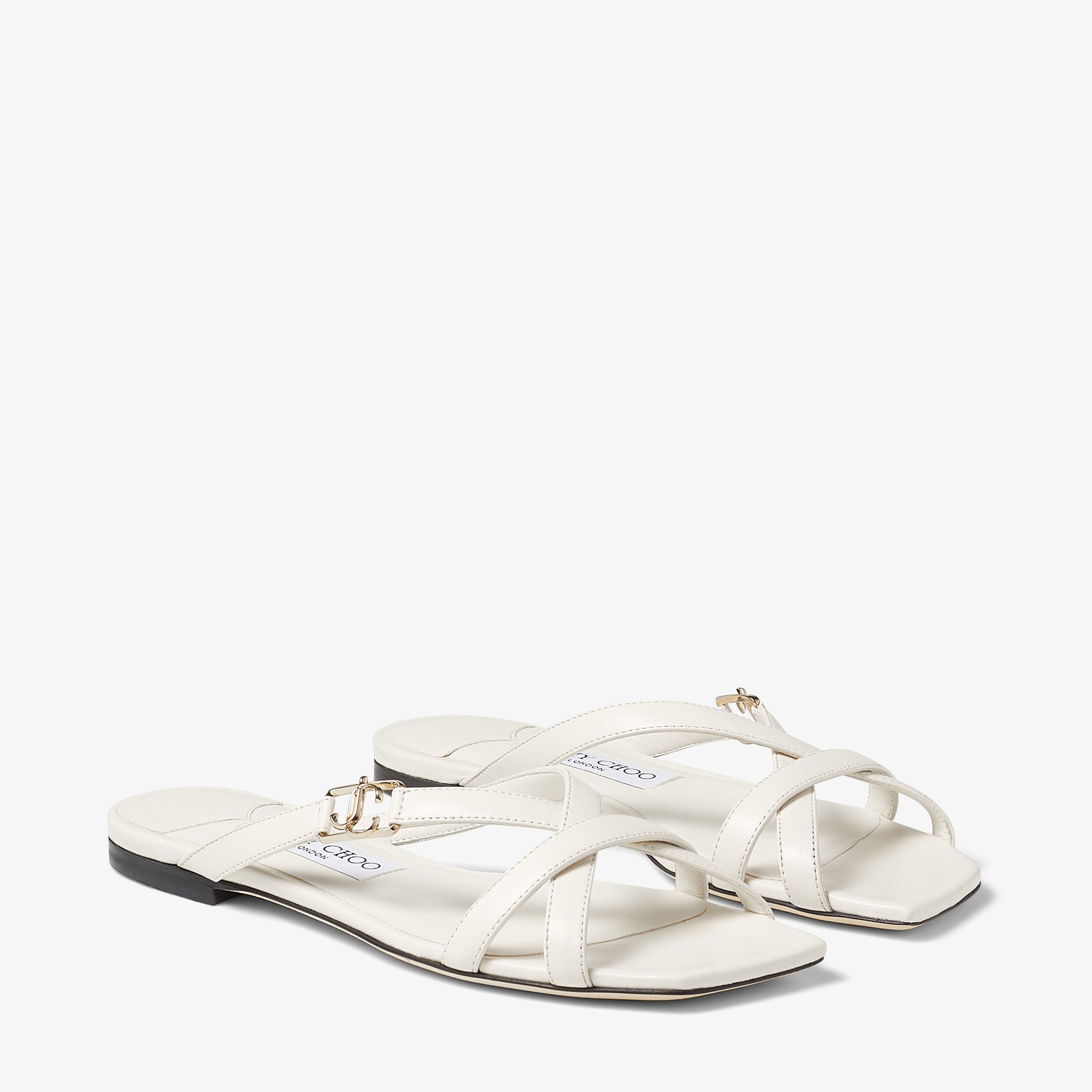 Jess Flat
Latte Nappa Leather Flat Sandals - 2