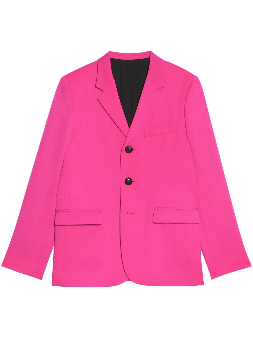 notched lapels single-breasted blazer - 1