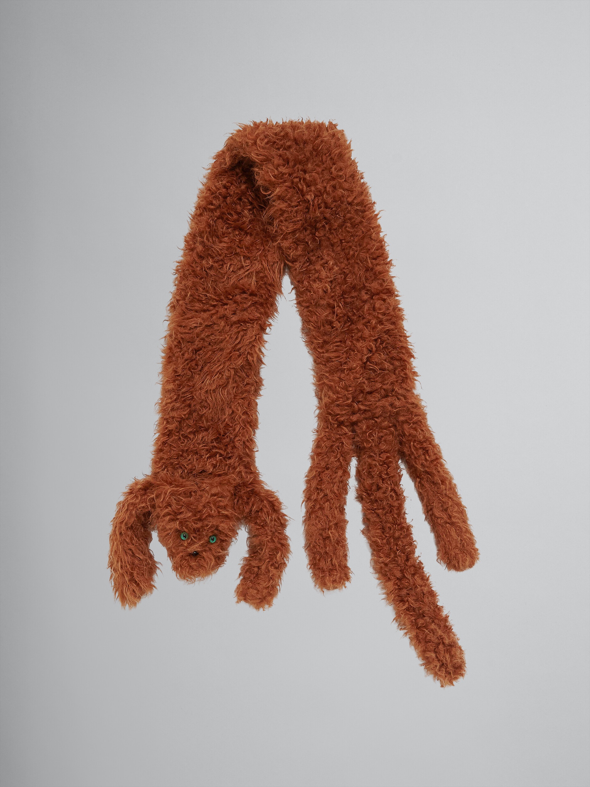 BROWN PLUSH SCARF - 1