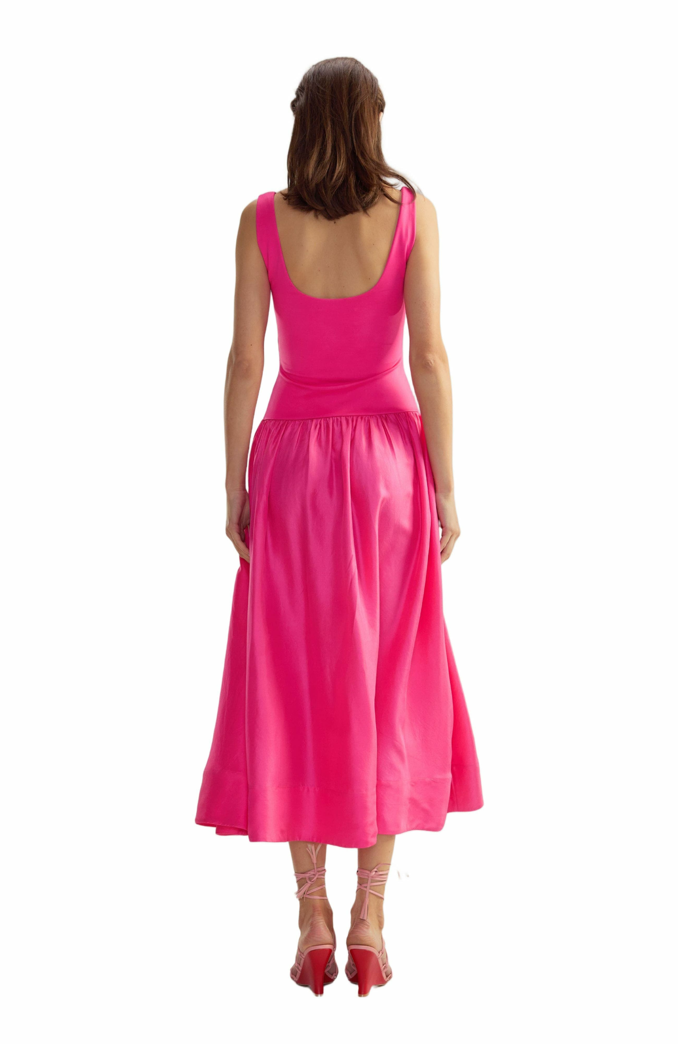 Cynthia Rowley Eloise Drop Waist Dress in Pink at Nordstrom - 3
