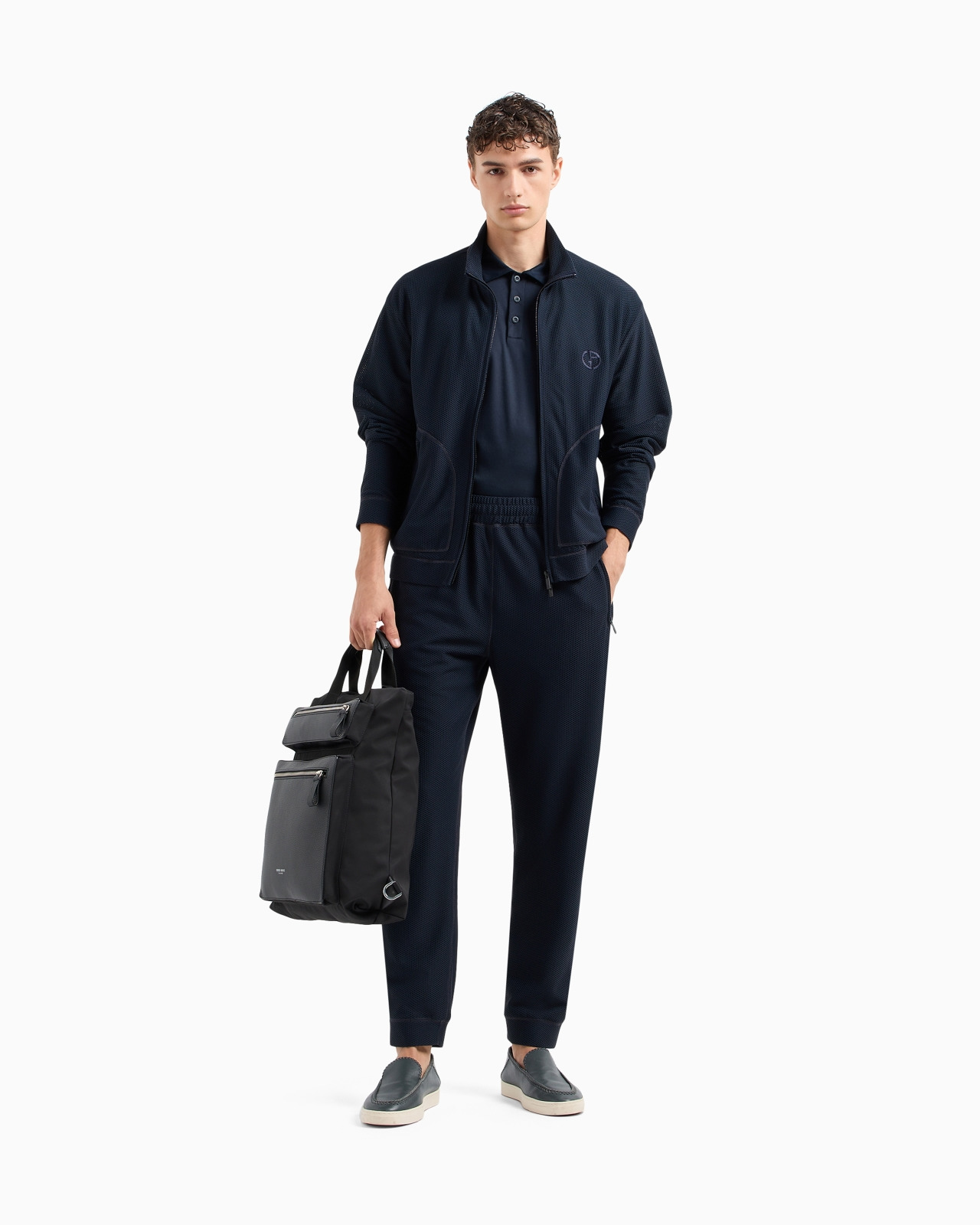 Stretch jersey flat-front trousers - 2