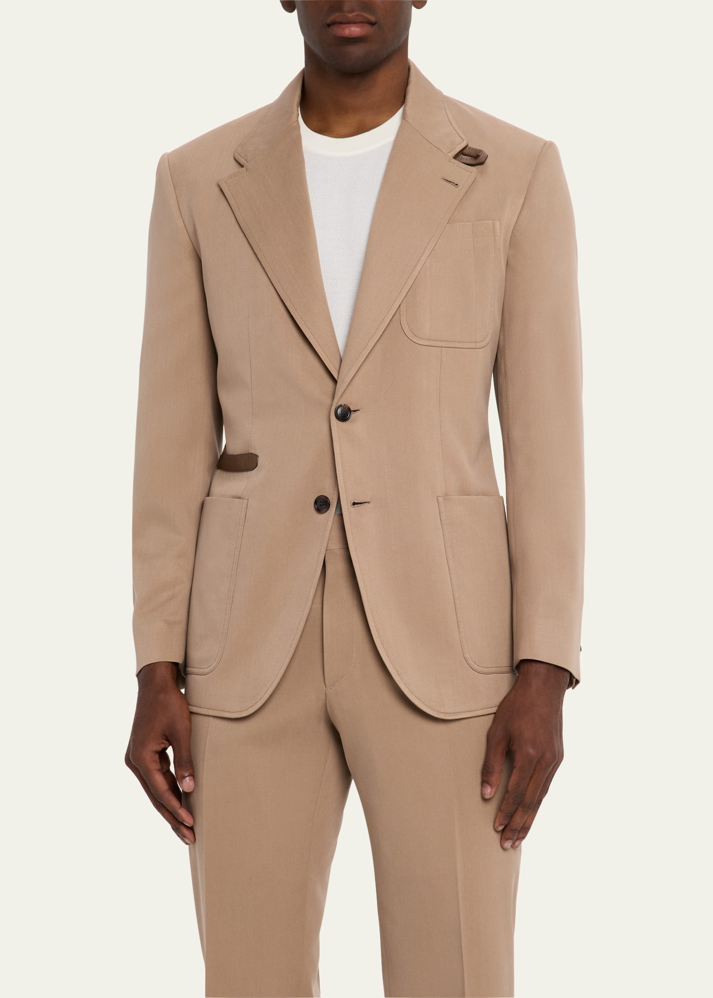 Men's Silk Leather-Trim Travel Jacket - 4