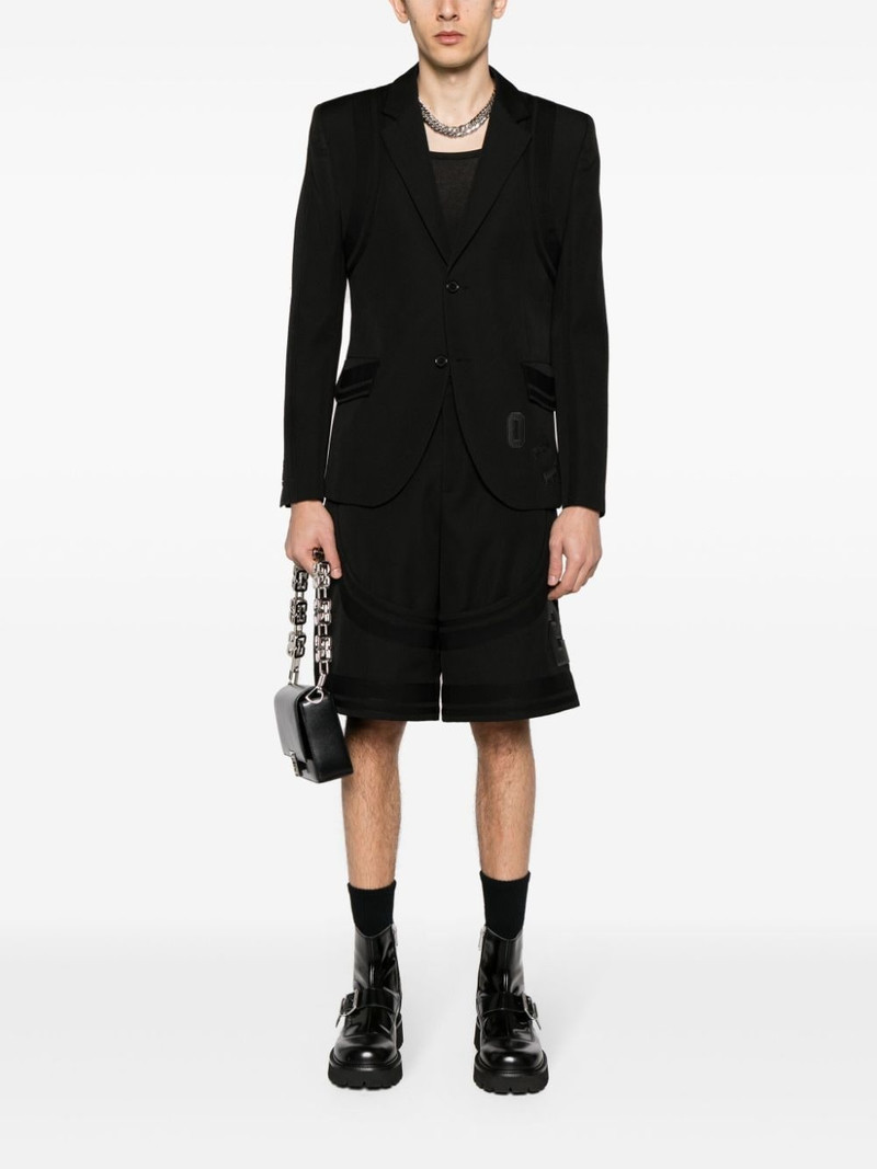 Off-White Varsity 23-appliquÃ© shorts outlook