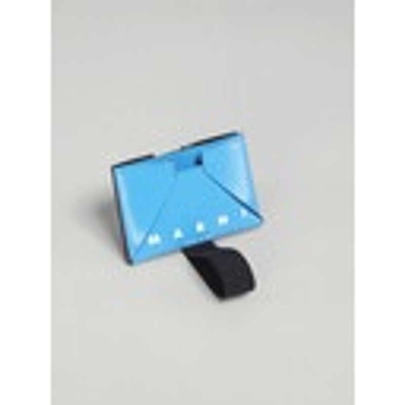 Marni BLUE AND BROWN CREDIT CARD CASE outlook