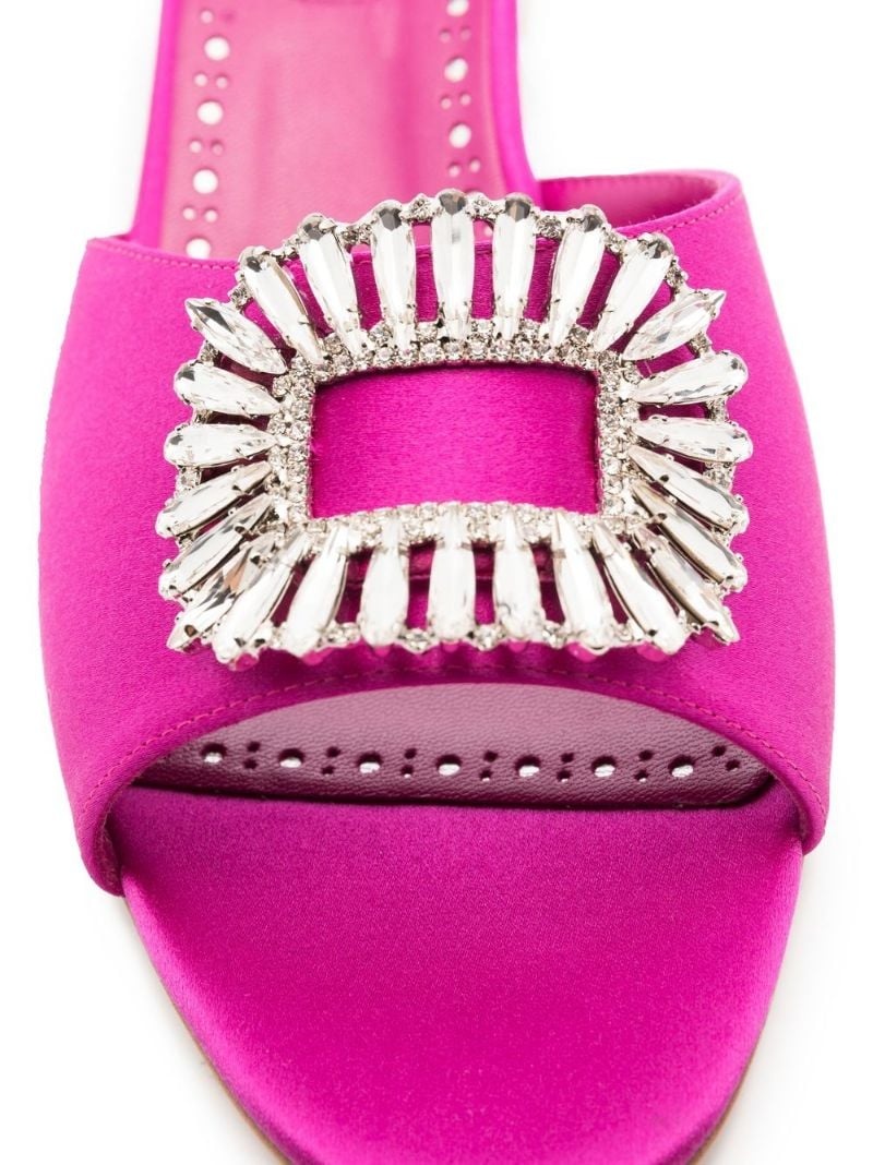 60mm crystal-buckle mules - 2