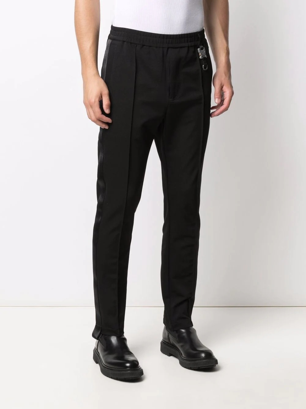 buckle-detailed skinny track pants - 3