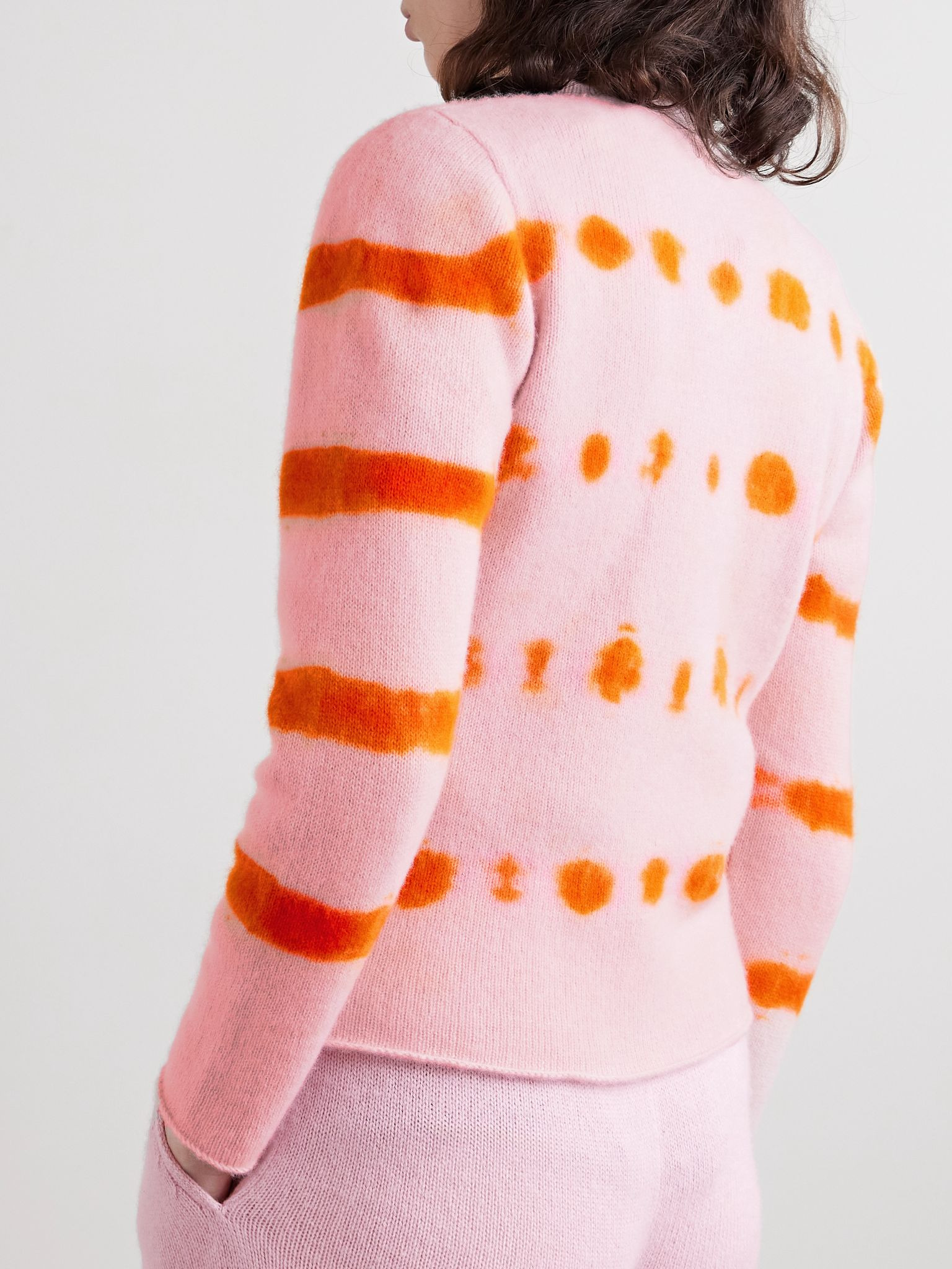 Rave tie-dyed brushed-cashmere sweater Pink - 4