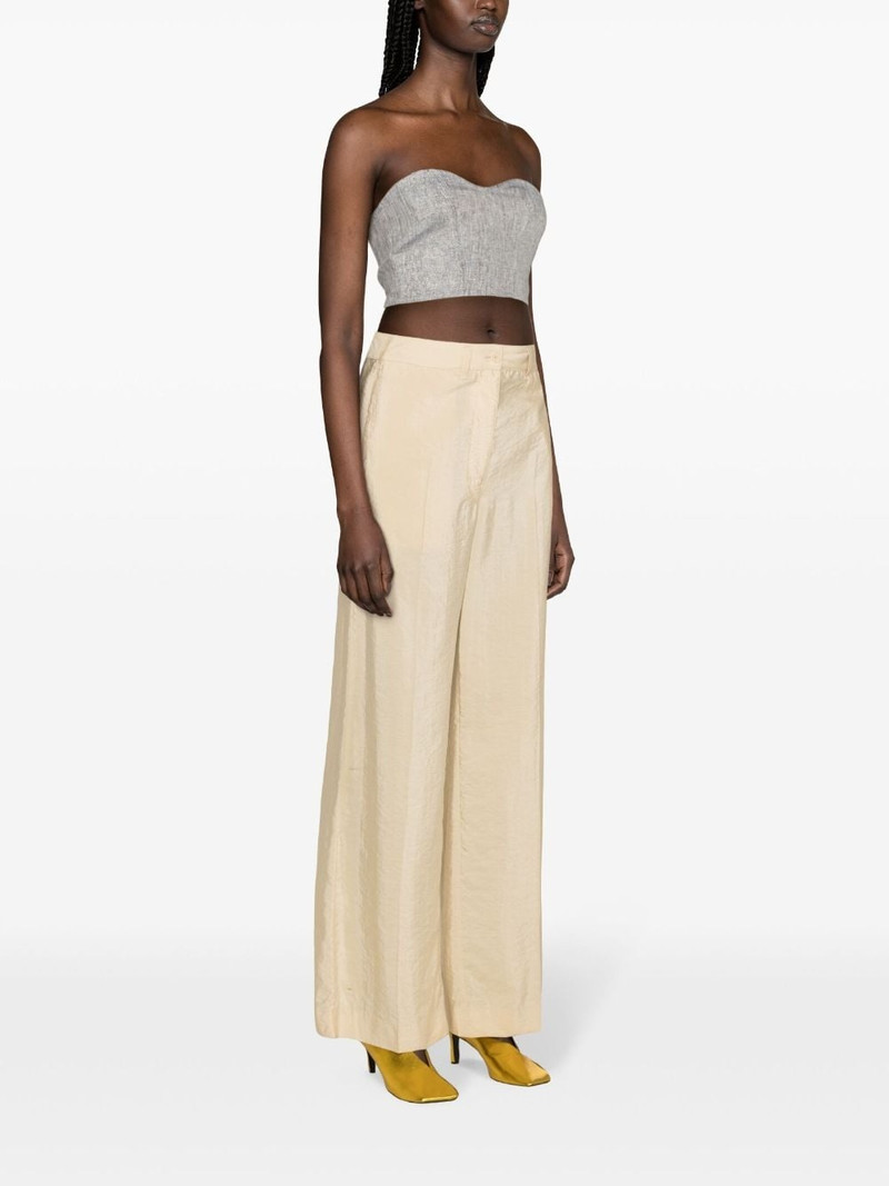 chevron-knit lurex strapless top 3