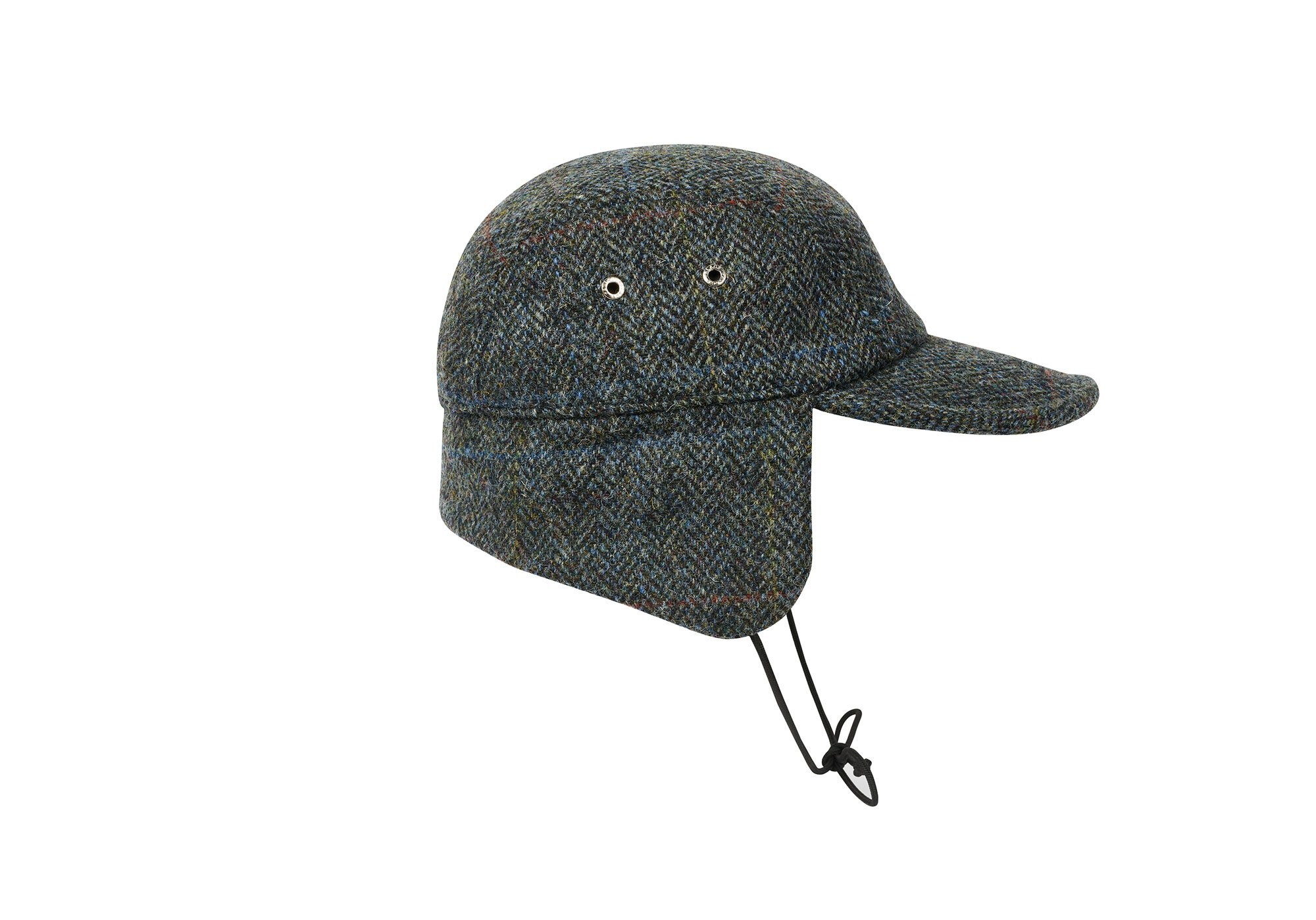 HARRIS TWEED EARFLAP 4-PANEL GREY - 7