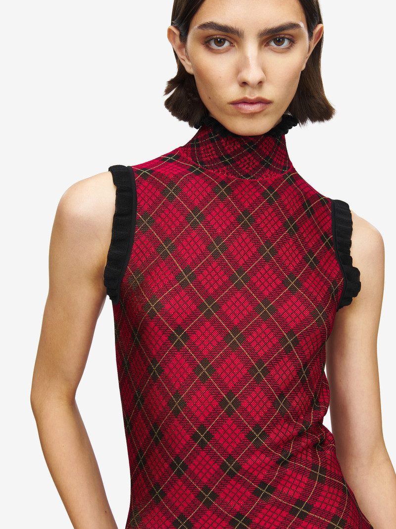 Tartan Jacquard Mini Dress 5