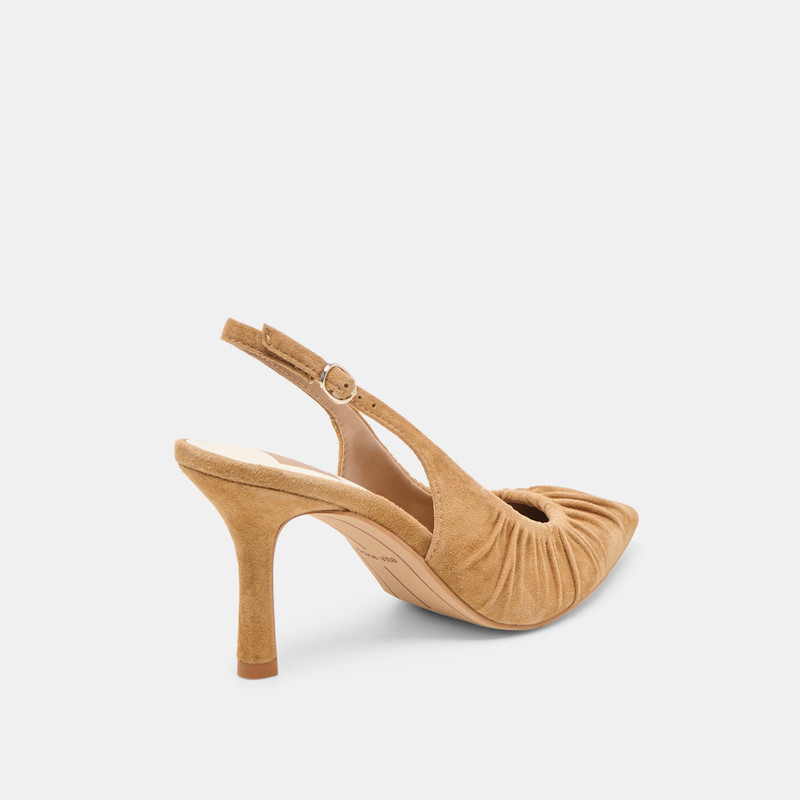 KEIRA HEELS LT BROWN SUEDE 3