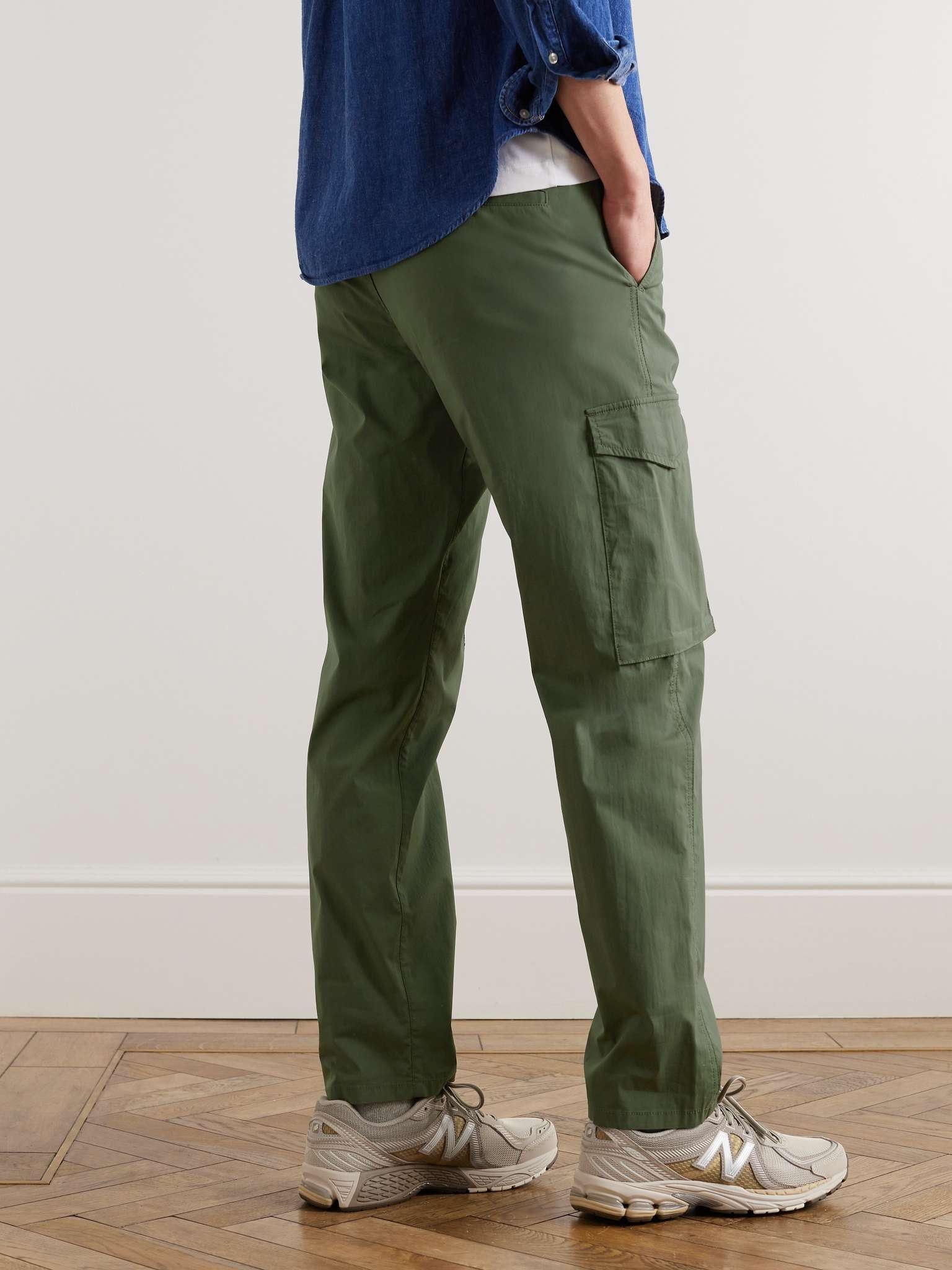 Straight-Leg Cotton-Blend Cargo Trousers - 3