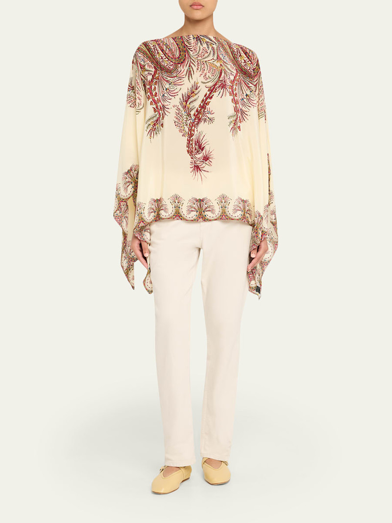 Etro Printed Silk Poncho outlook
