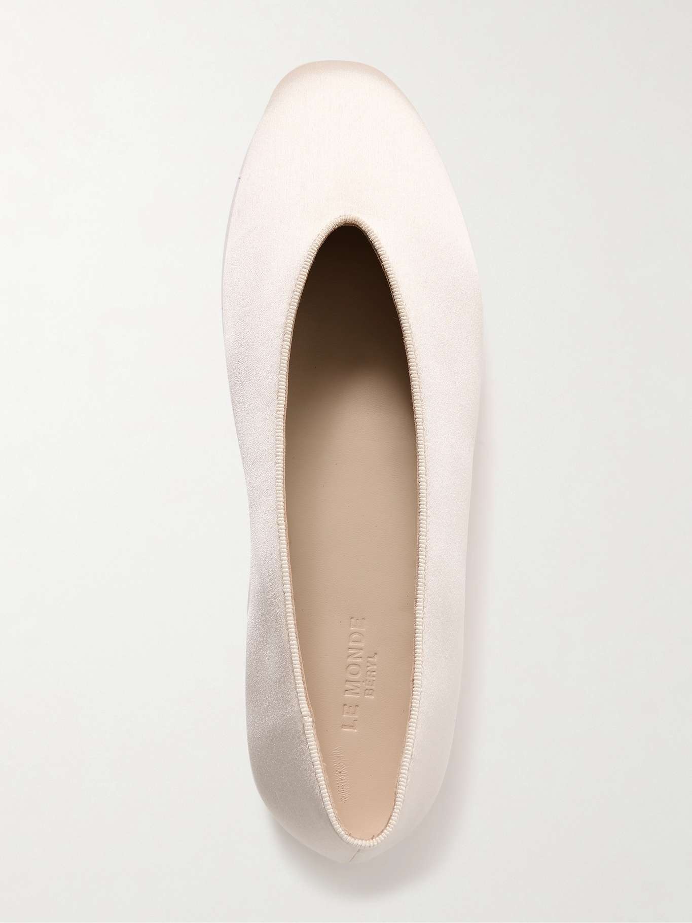 Regency grosgrain-trimmed satin ballet flats - 5