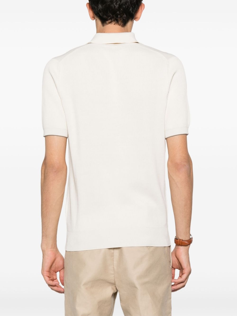 fine-ribbed polo shirt - 3