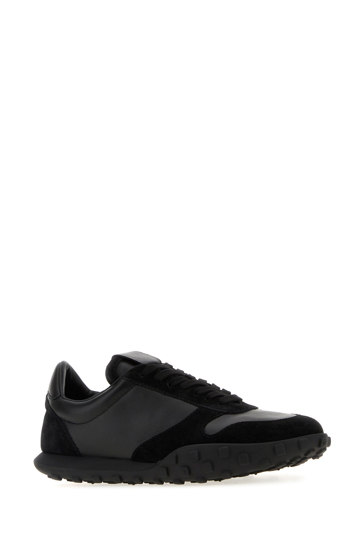 Black nappa leather and suede Moon sneakers - 2