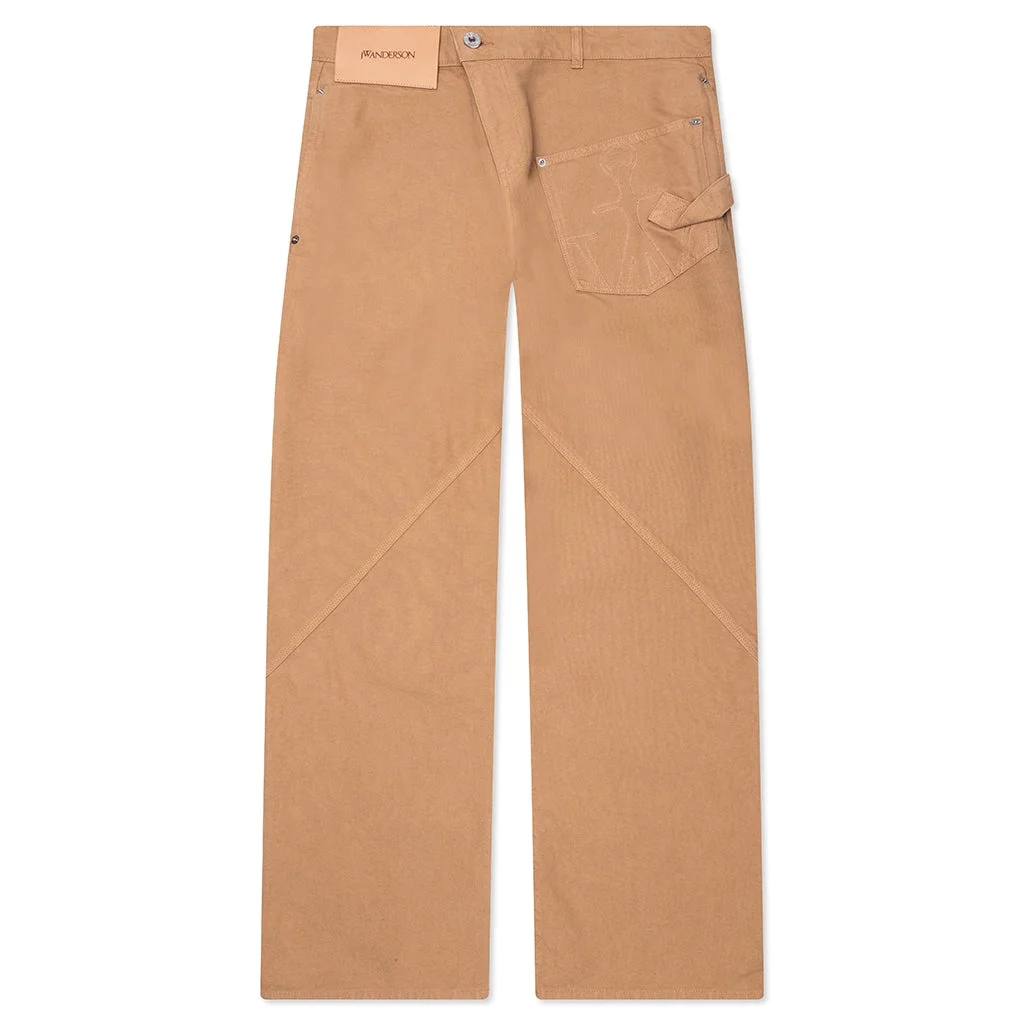 TWISTED WORKWEAR TROUSERS - FLAX - 1