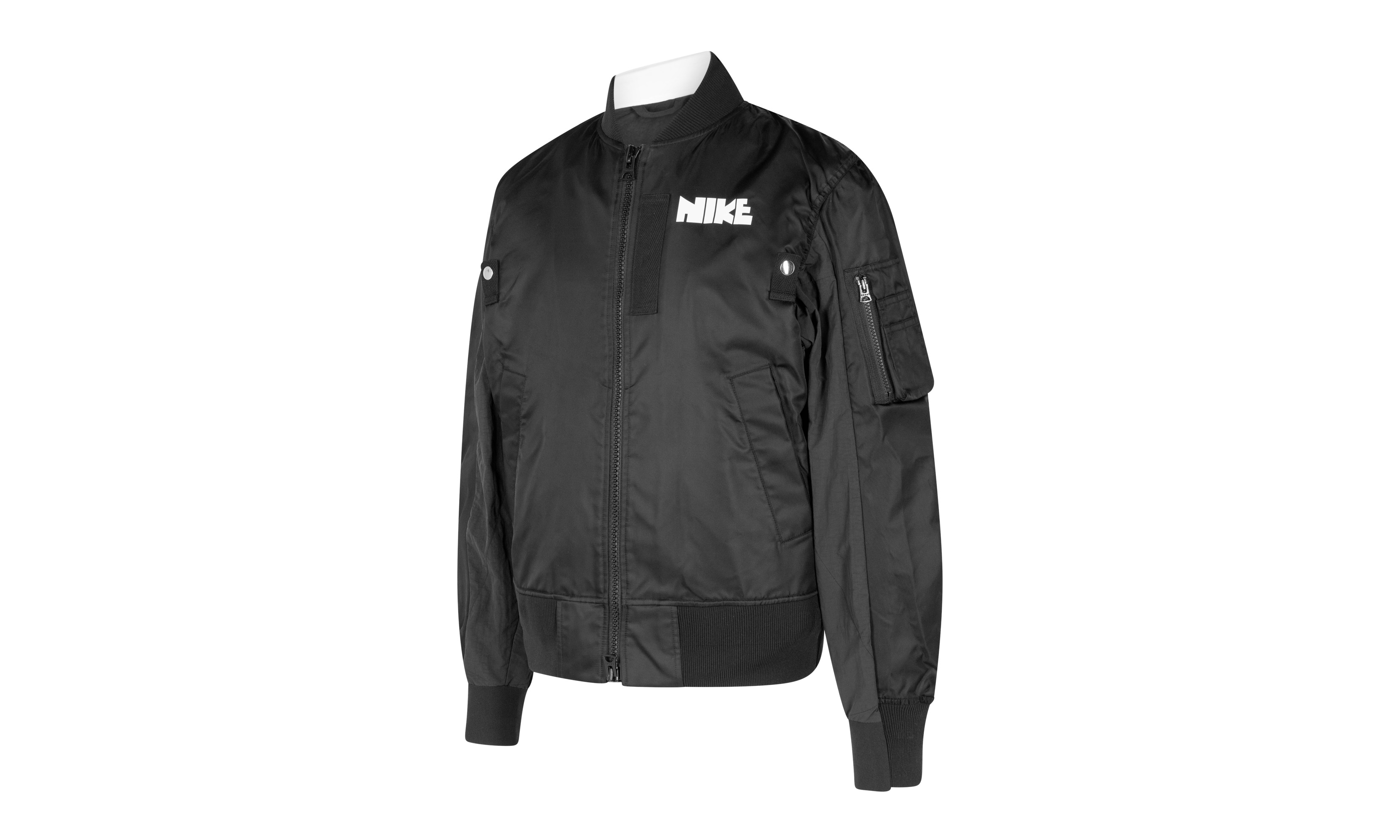 NIKE × sacai Layered Bomber Jacket Nike x Sacai Layered Bomber Jacket Grey Fog (Womens) - SS21 - US