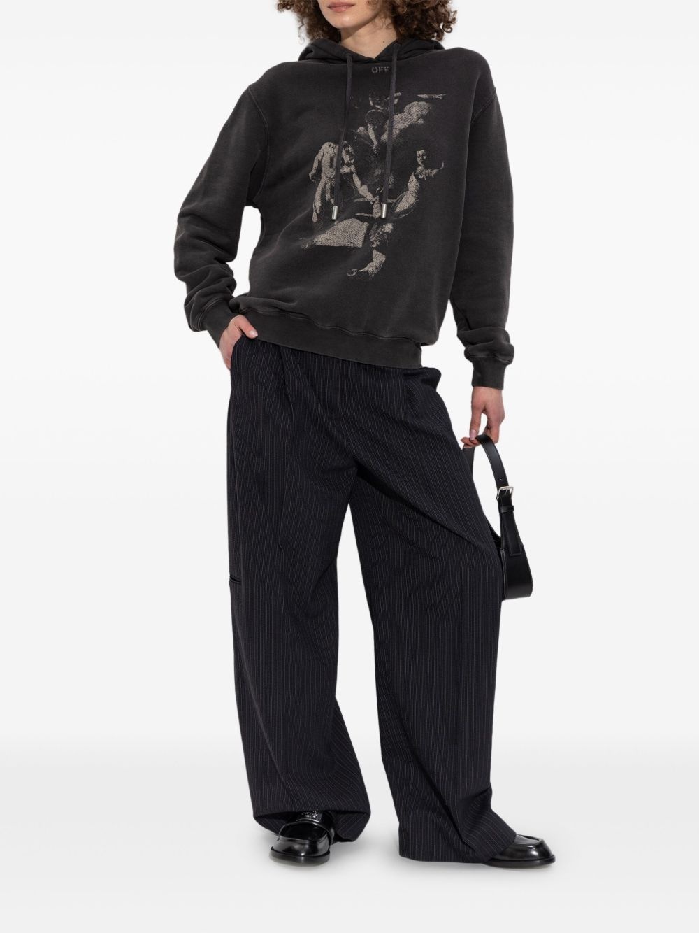 graphic print hoodie - 2