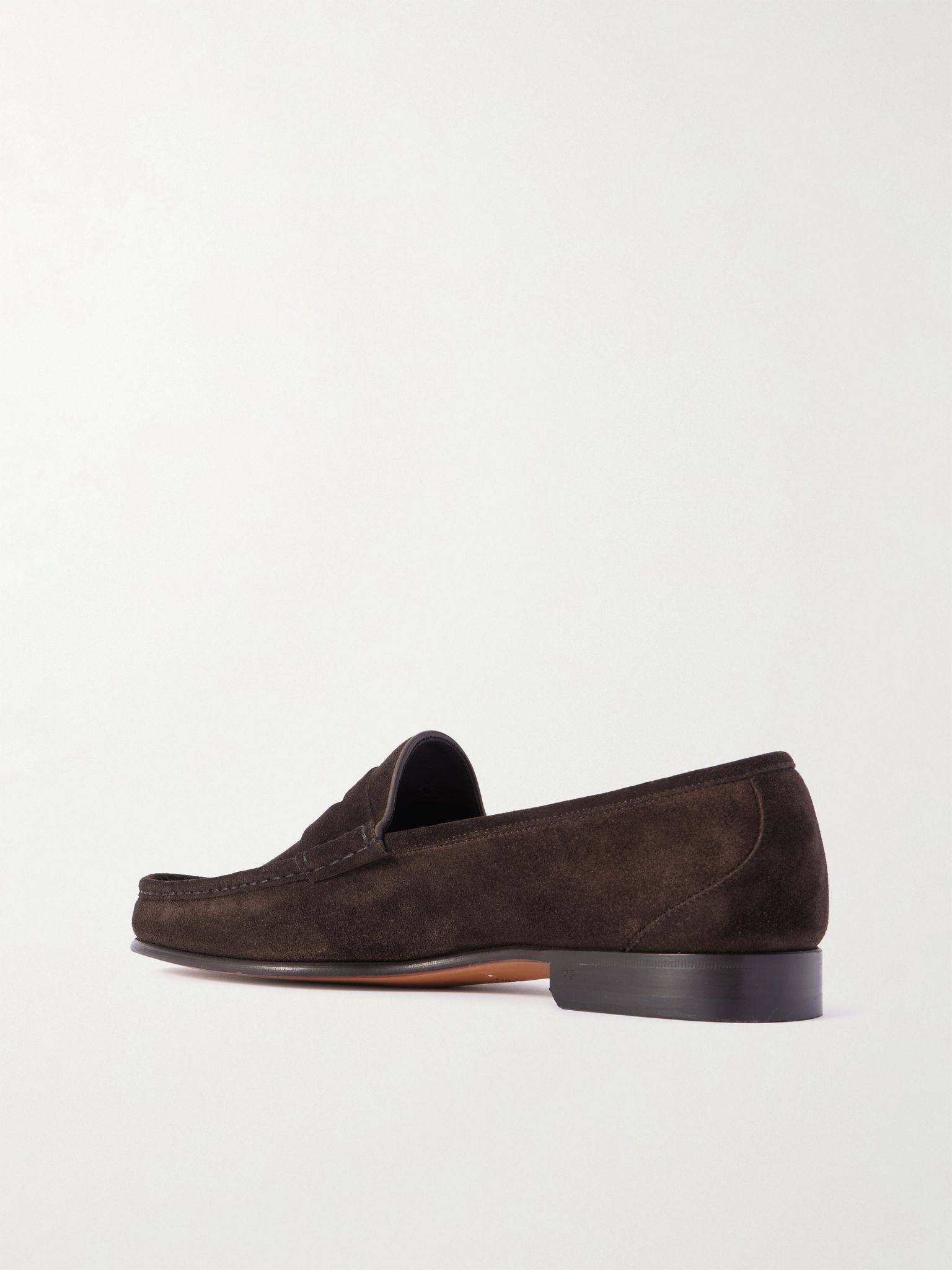 York Suede Penny Loafers Brown - 4