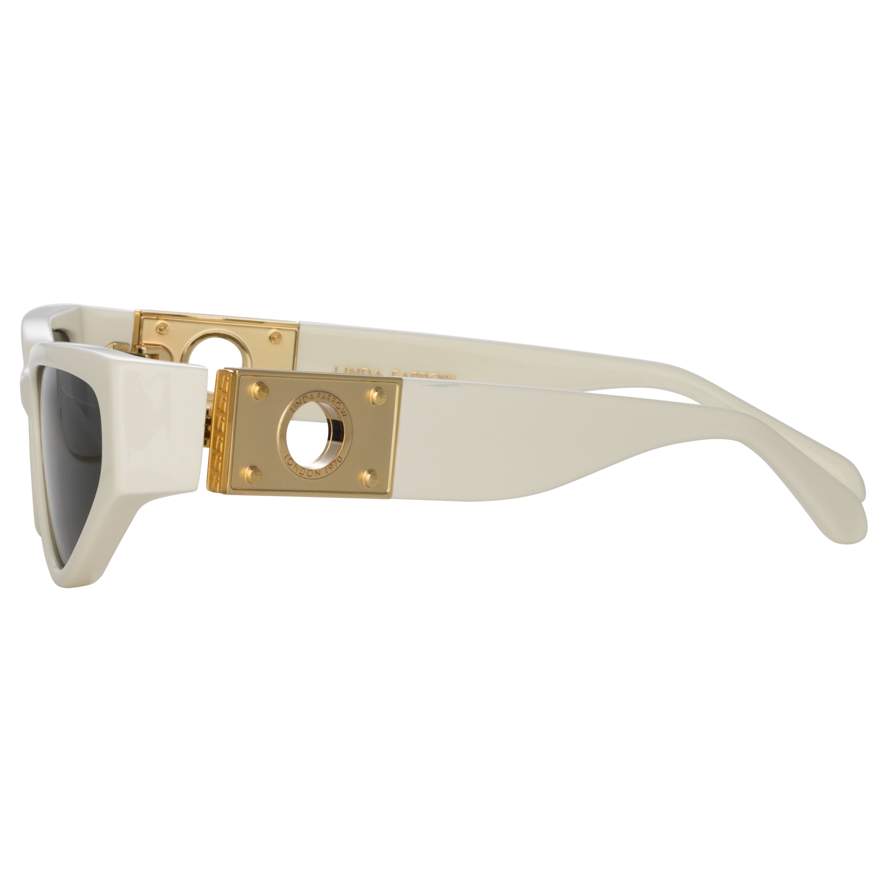 TOMIE CAT EYE SUNGLASSES IN WHITE - 4