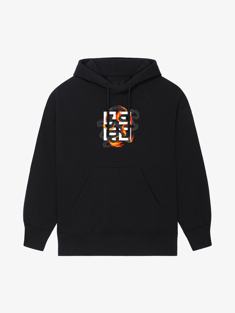 4G DRAGON SLIM FIT HOODIE IN FLEECE 1