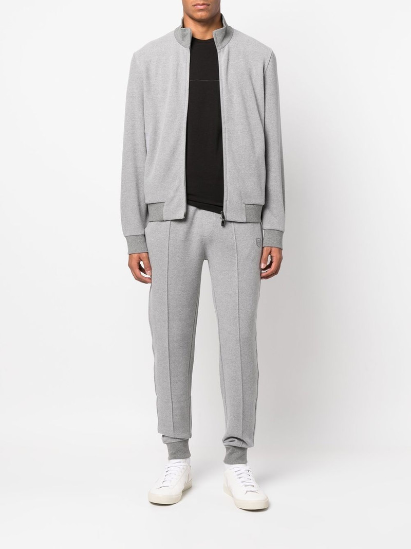 CORNELIANI tapered logo-patch joggers outlook