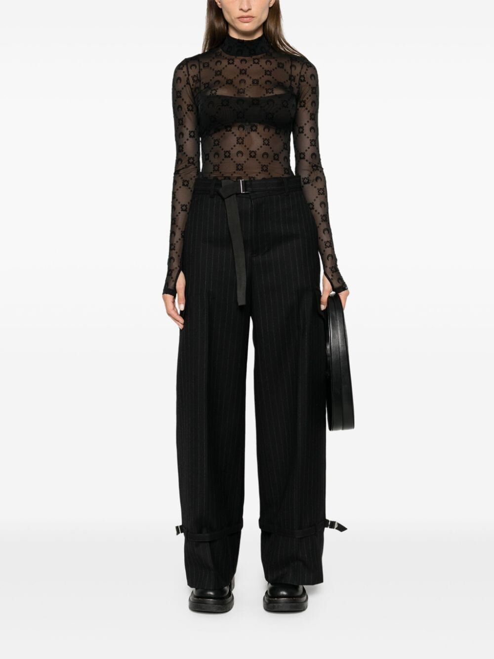 Sacai Women Chalk Stripe Pants - 5