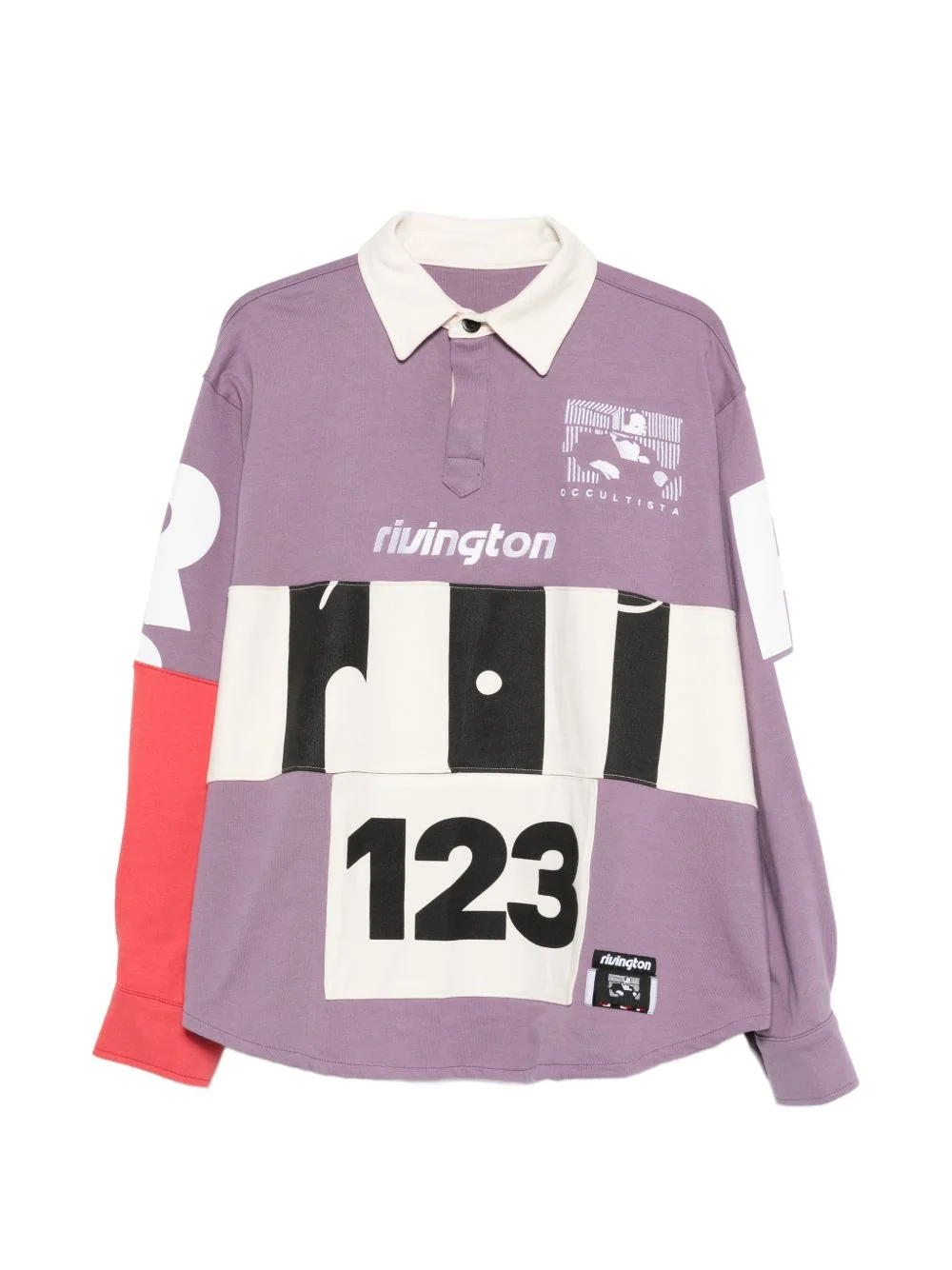 collared colour-block polo shirt - 1