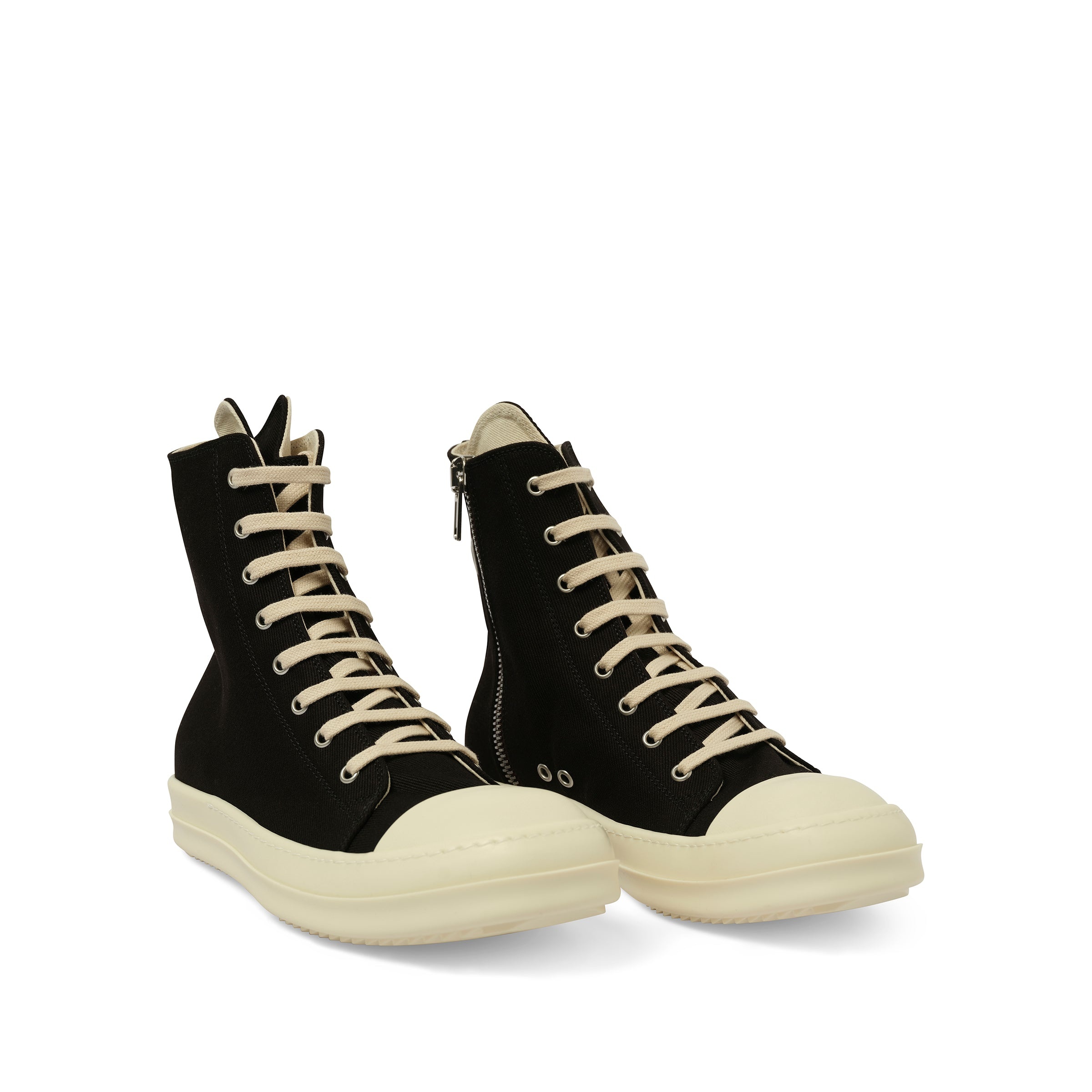Denim High Sneaks in Black/Milk - 2