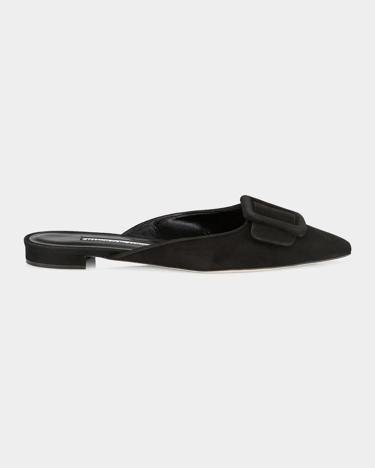 Maysale Suede Buckle Ballerina Mules - 1