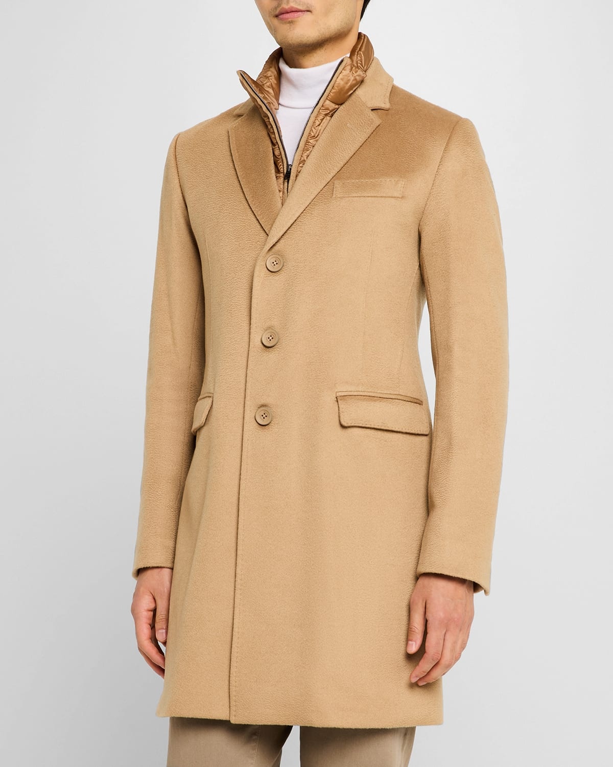 Men's Cashmere Topcoat with Windguard - 4