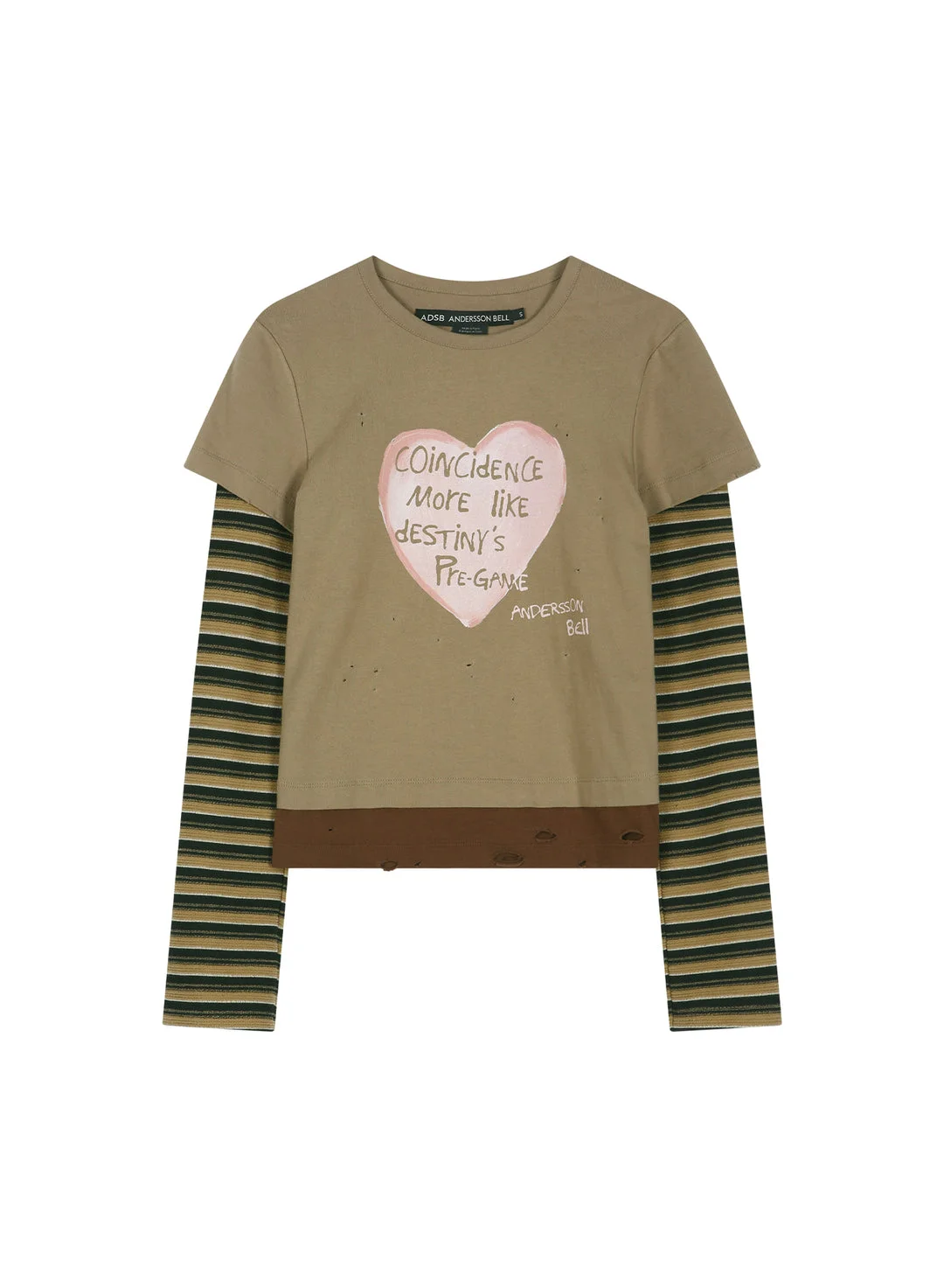 Layered Heart Message Long Sleeve Tee - 1