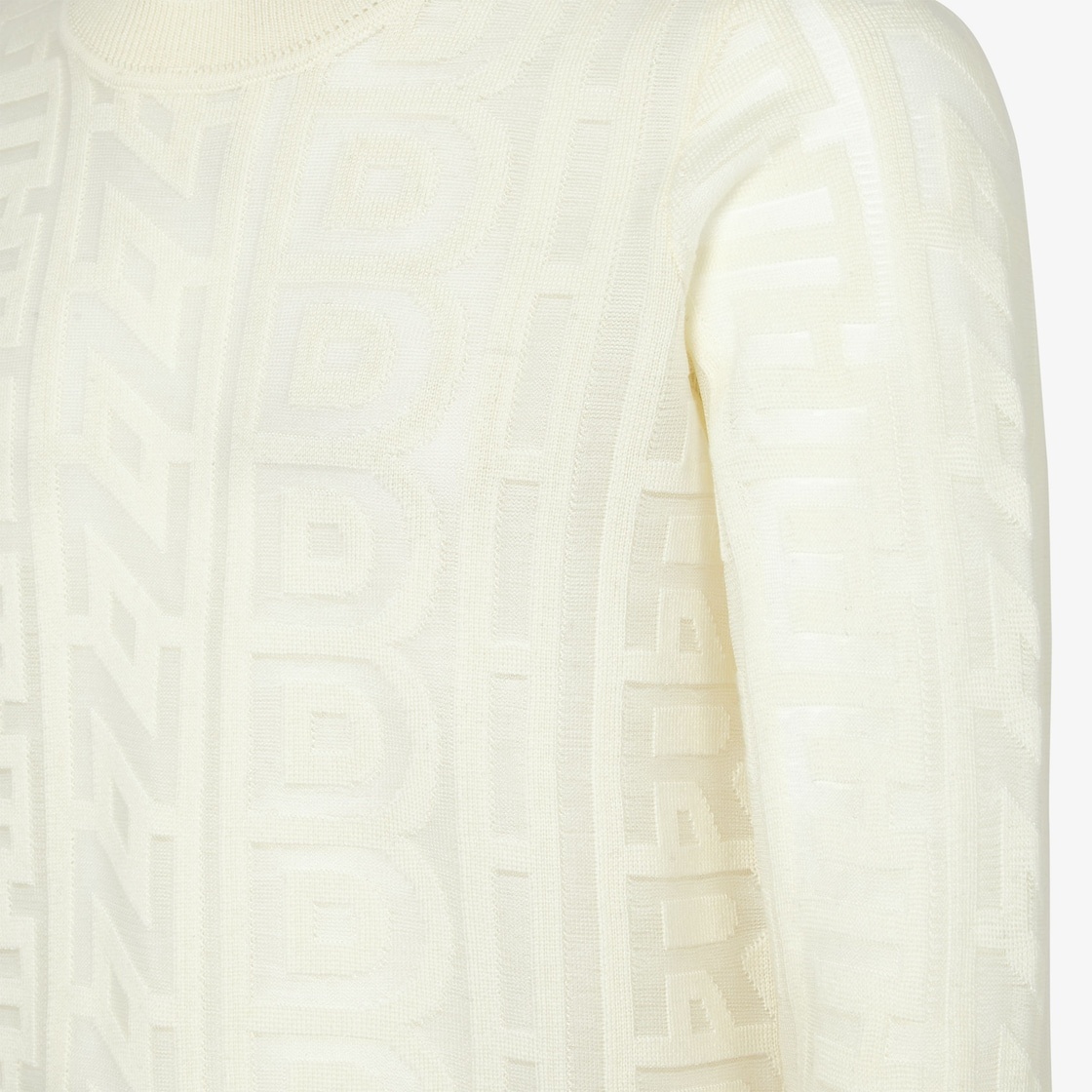 White wool and nylon Fendi Roma Capsule sweater - 3
