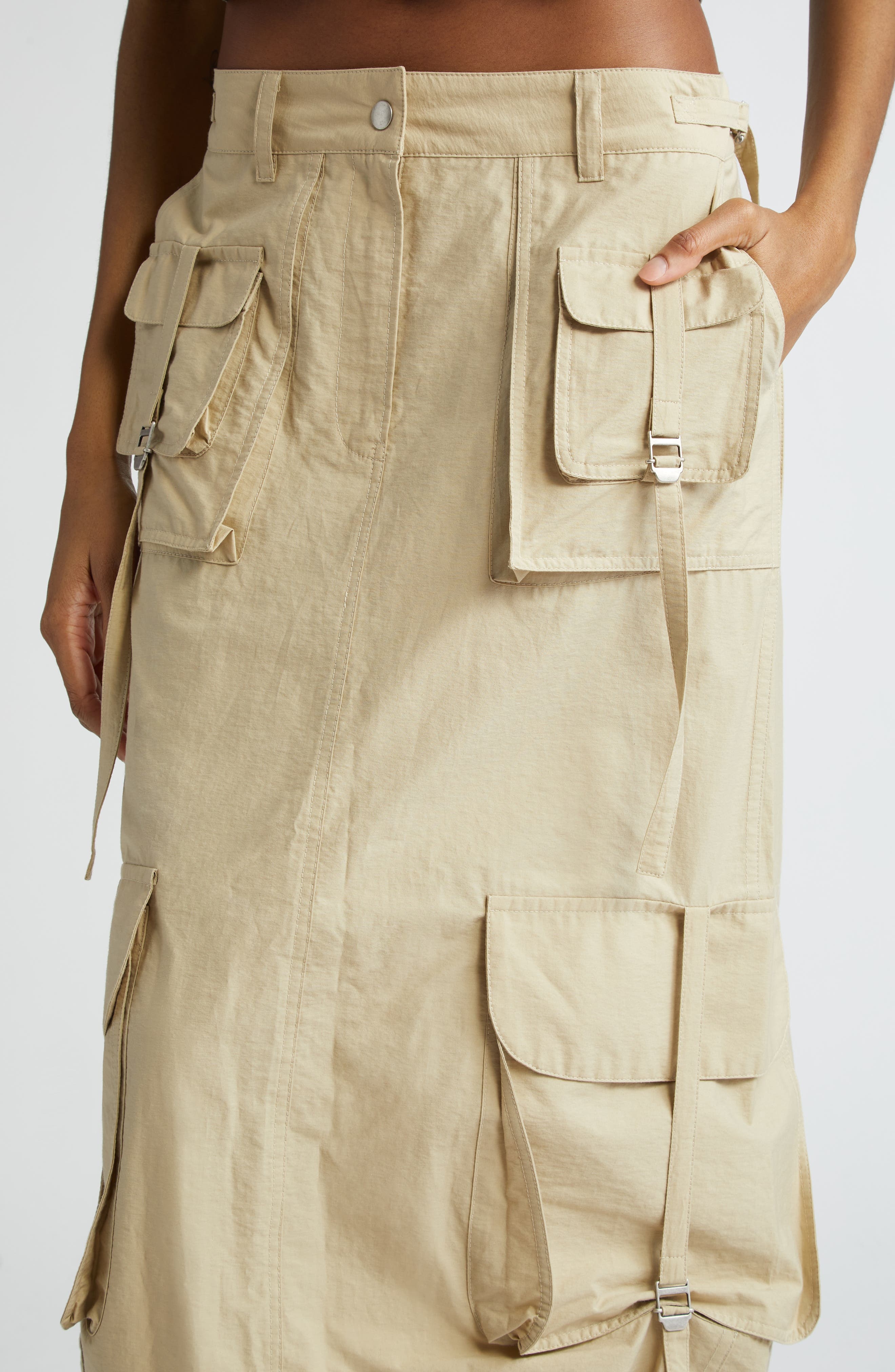 Ilanta Cotton Blend Cargo Skirt - 5