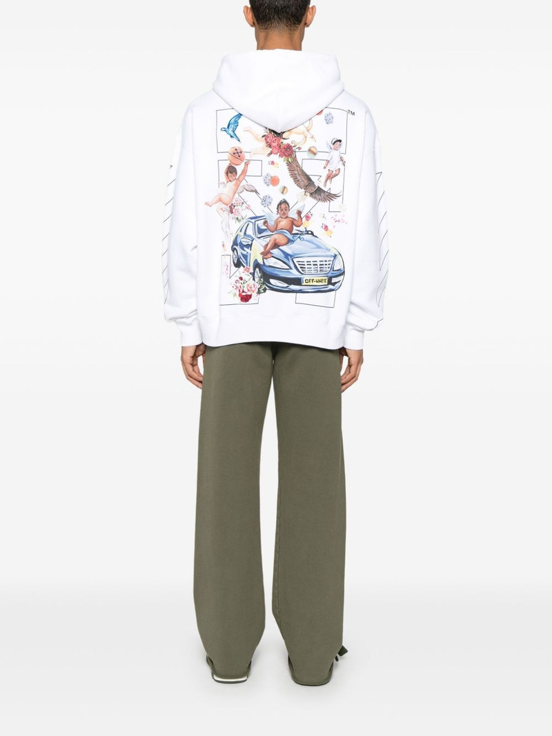 Off-White logo-embroidered hoodie outlook