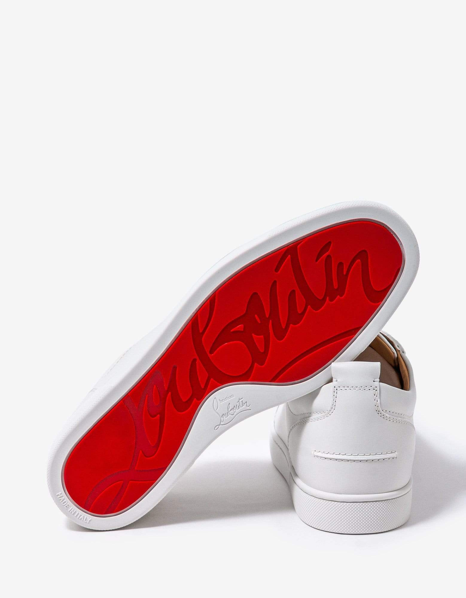 Christian Louboutin Louis Junior White Leather Trainers - 3