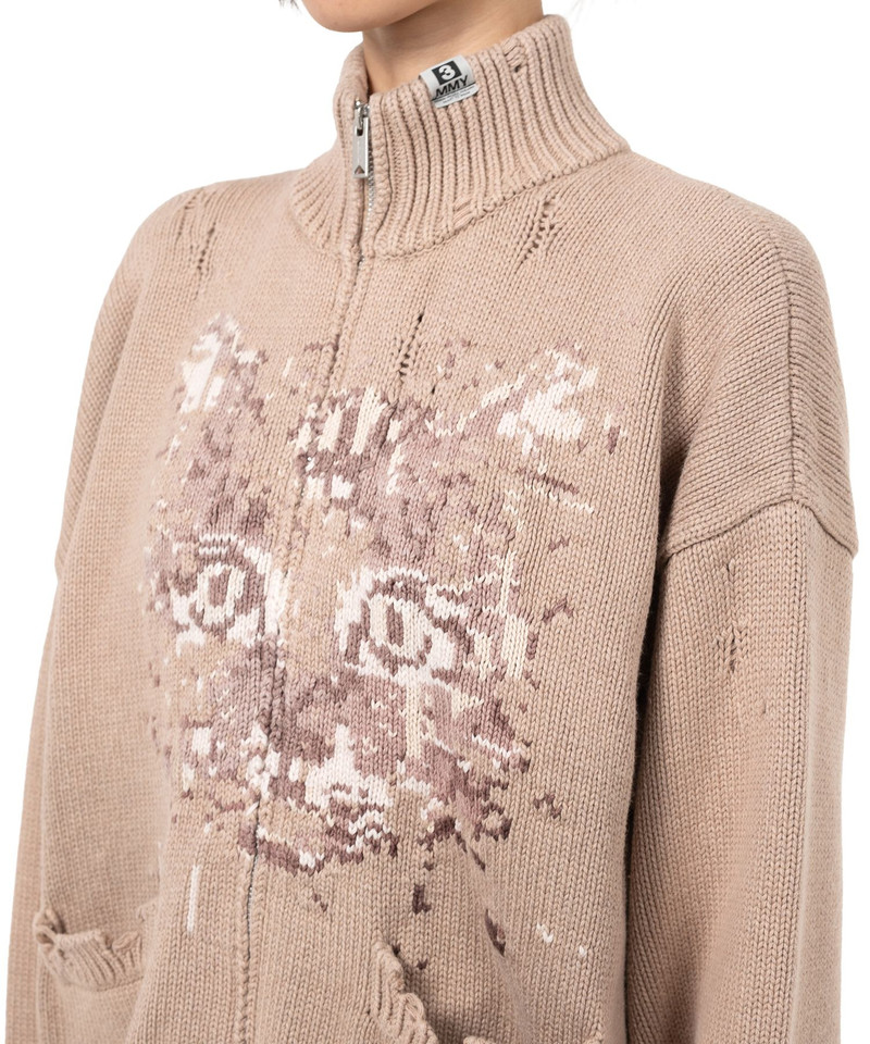 Cat Jacquard Knit Cardigan 21