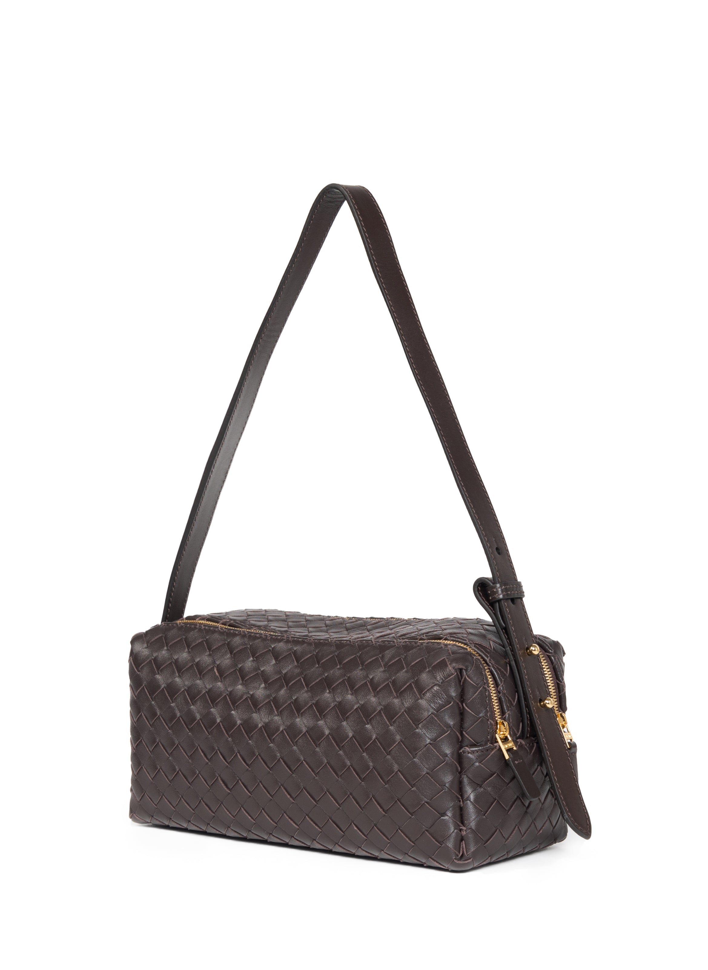 Trousse Intrecciata Leather Dark Brown - 4