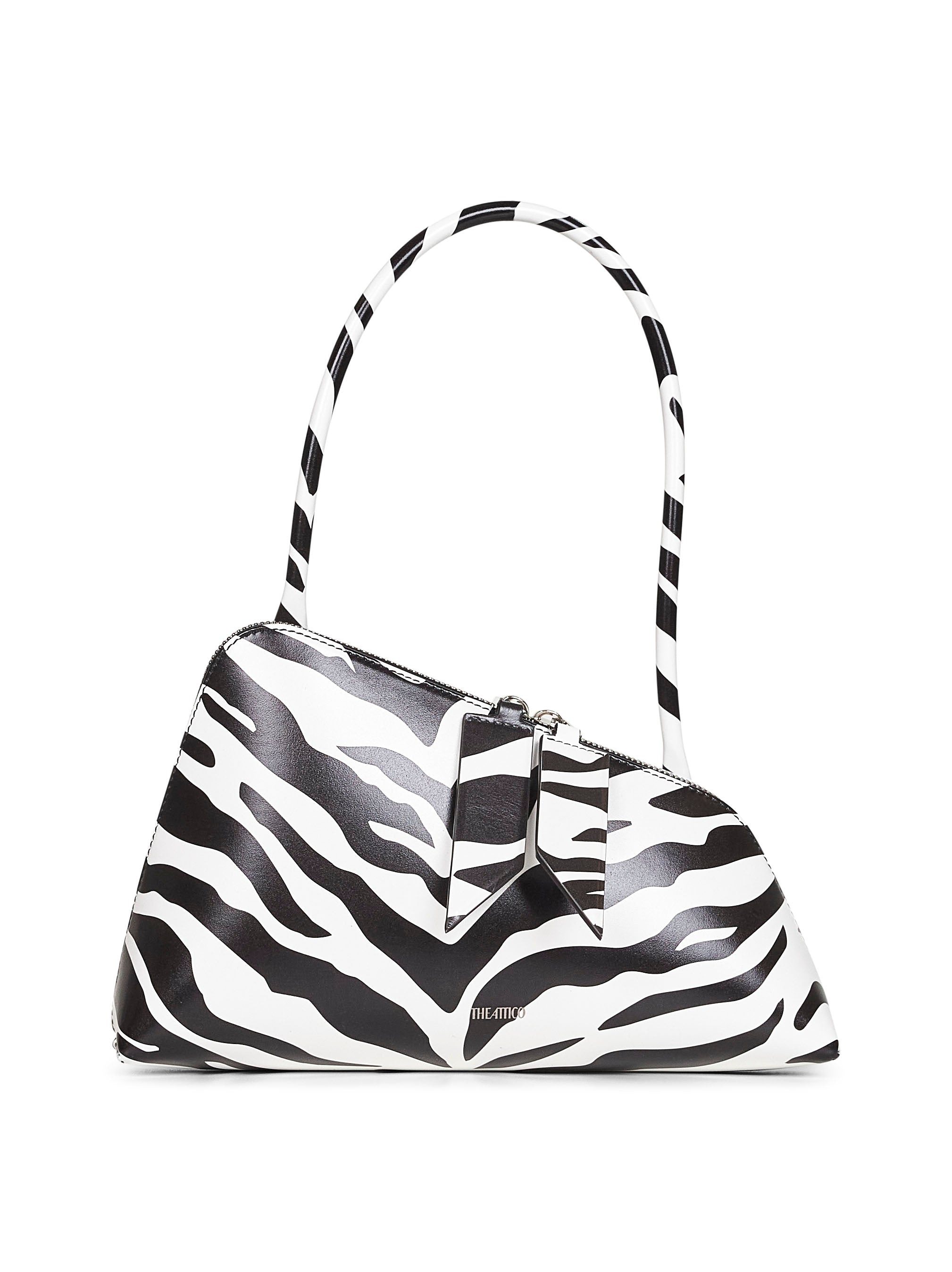 The Attico Women Black And White "Sunrise" Shoulder Bag - 1