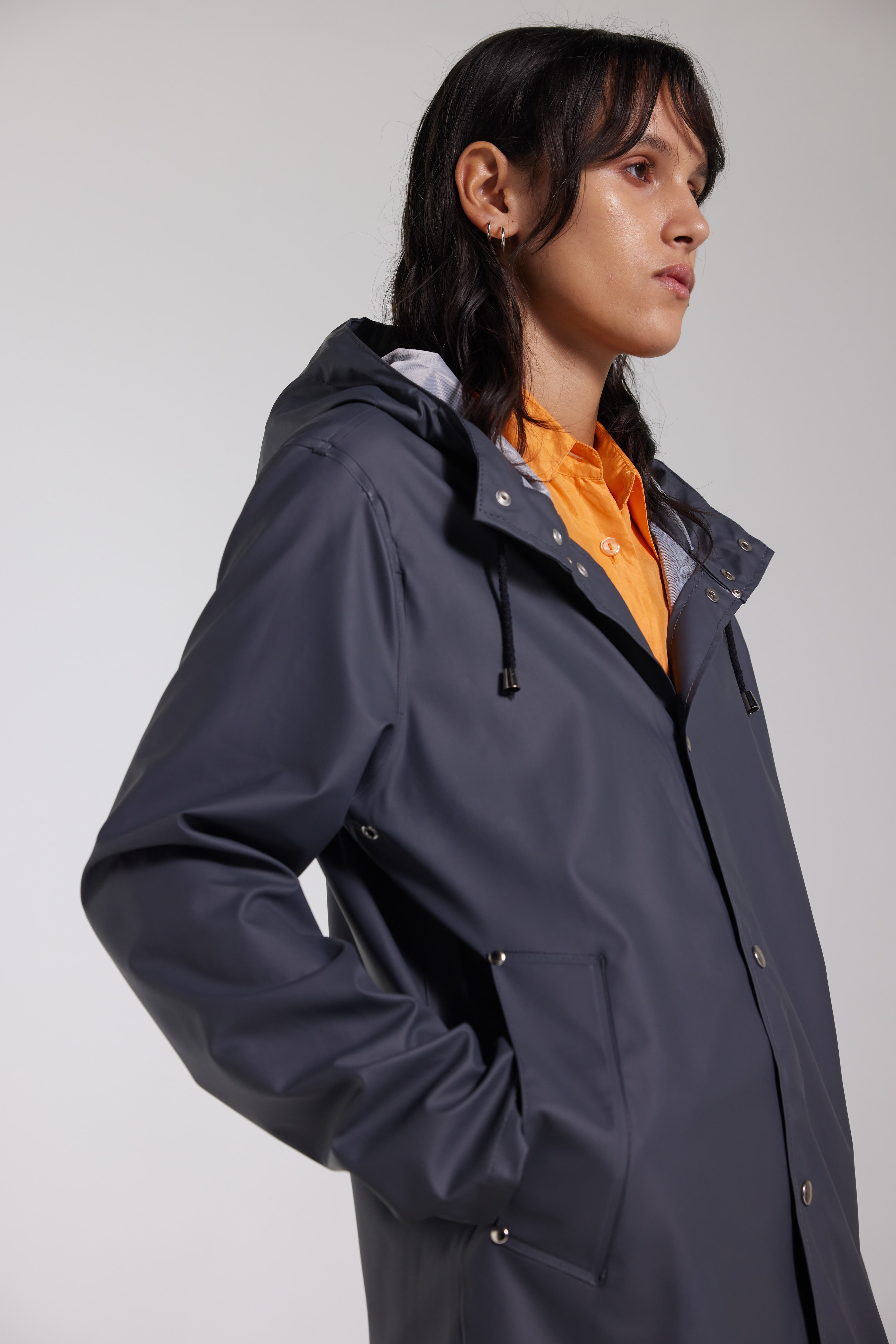 Stutterheim Stockholm Lightweight Raincoat in Charcoal at Nordstrom - 4