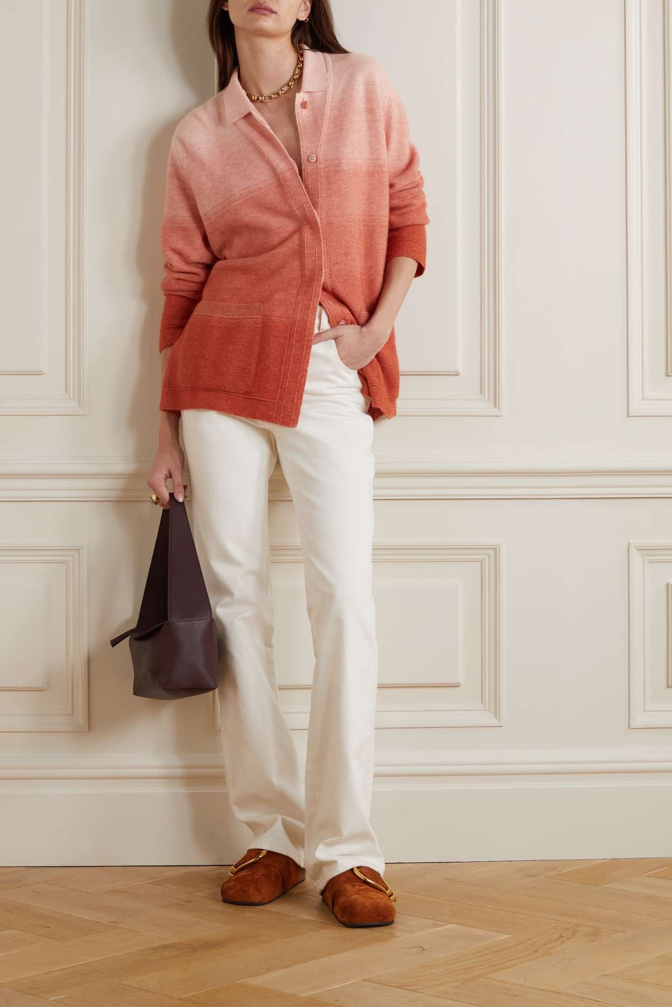 Dégradé cashmere and silk-blend cardigan - 2