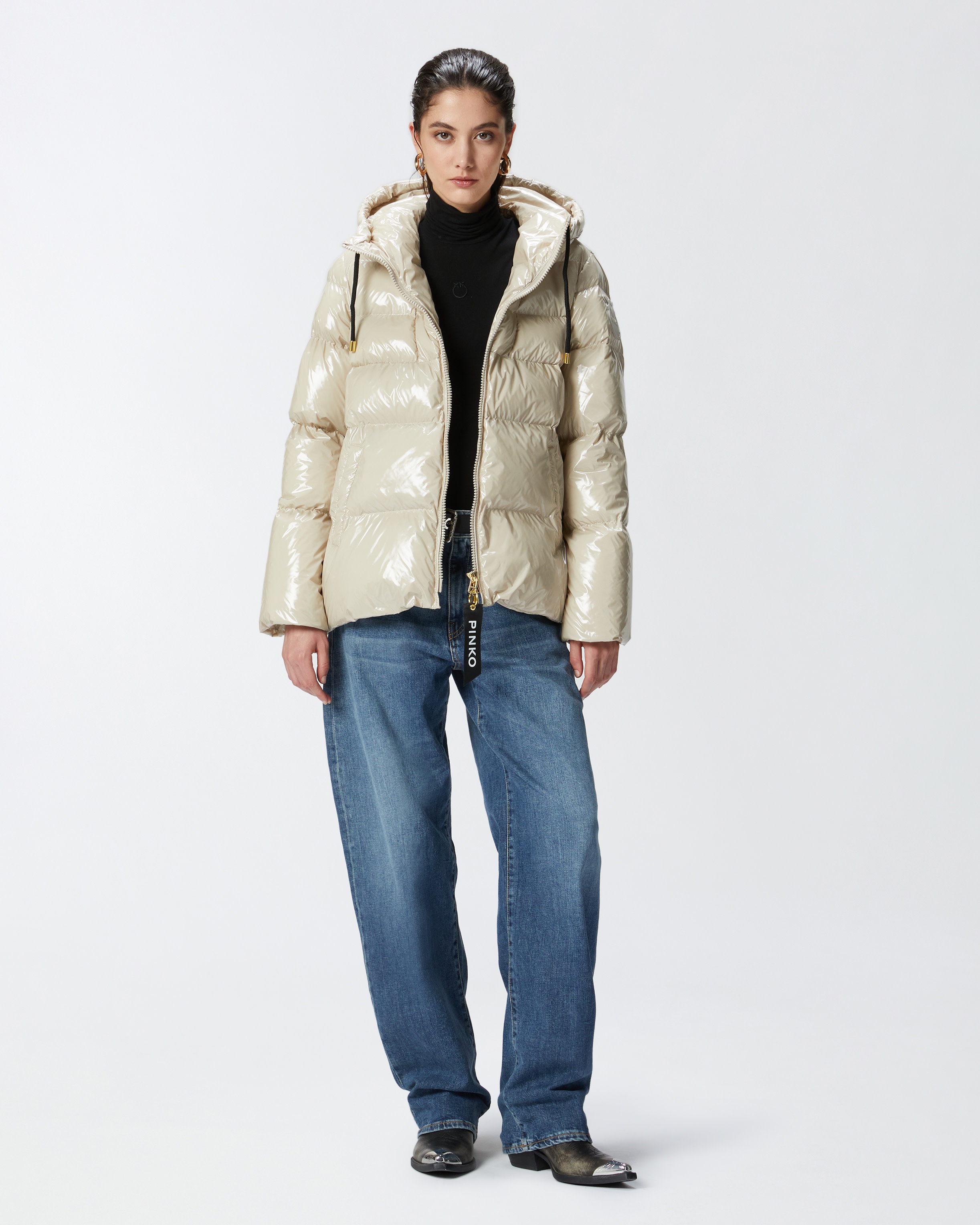 CRYSTAL NYLON PEA JACKET - 3