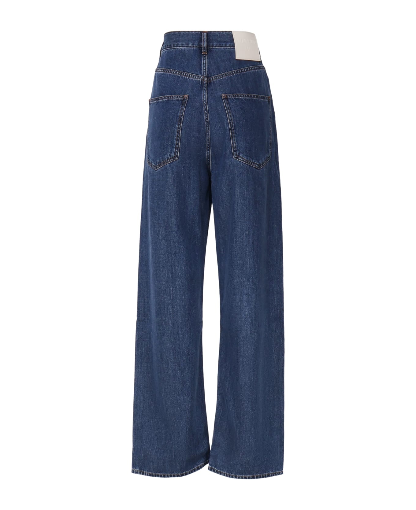 Pantalone In Denim Blu Medio - 3