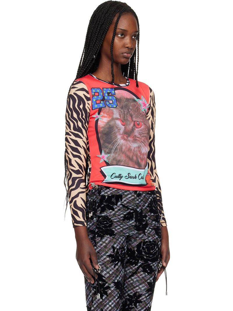 Multicolor 'Cutty Sark Cats' Fitted Jersey T-shirt 2