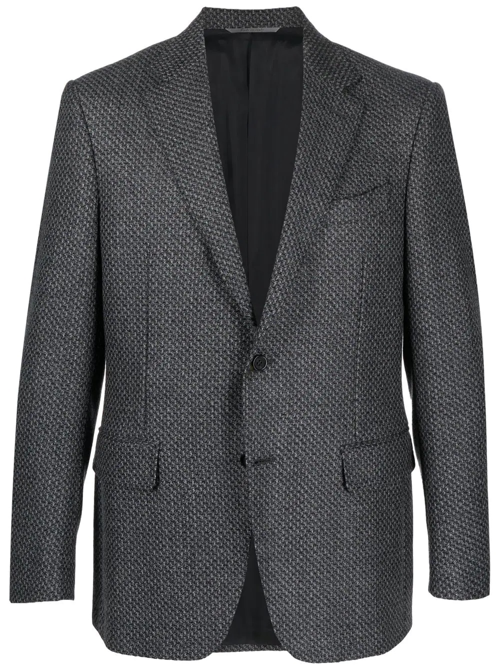 fitted single-breasted blazer - 1